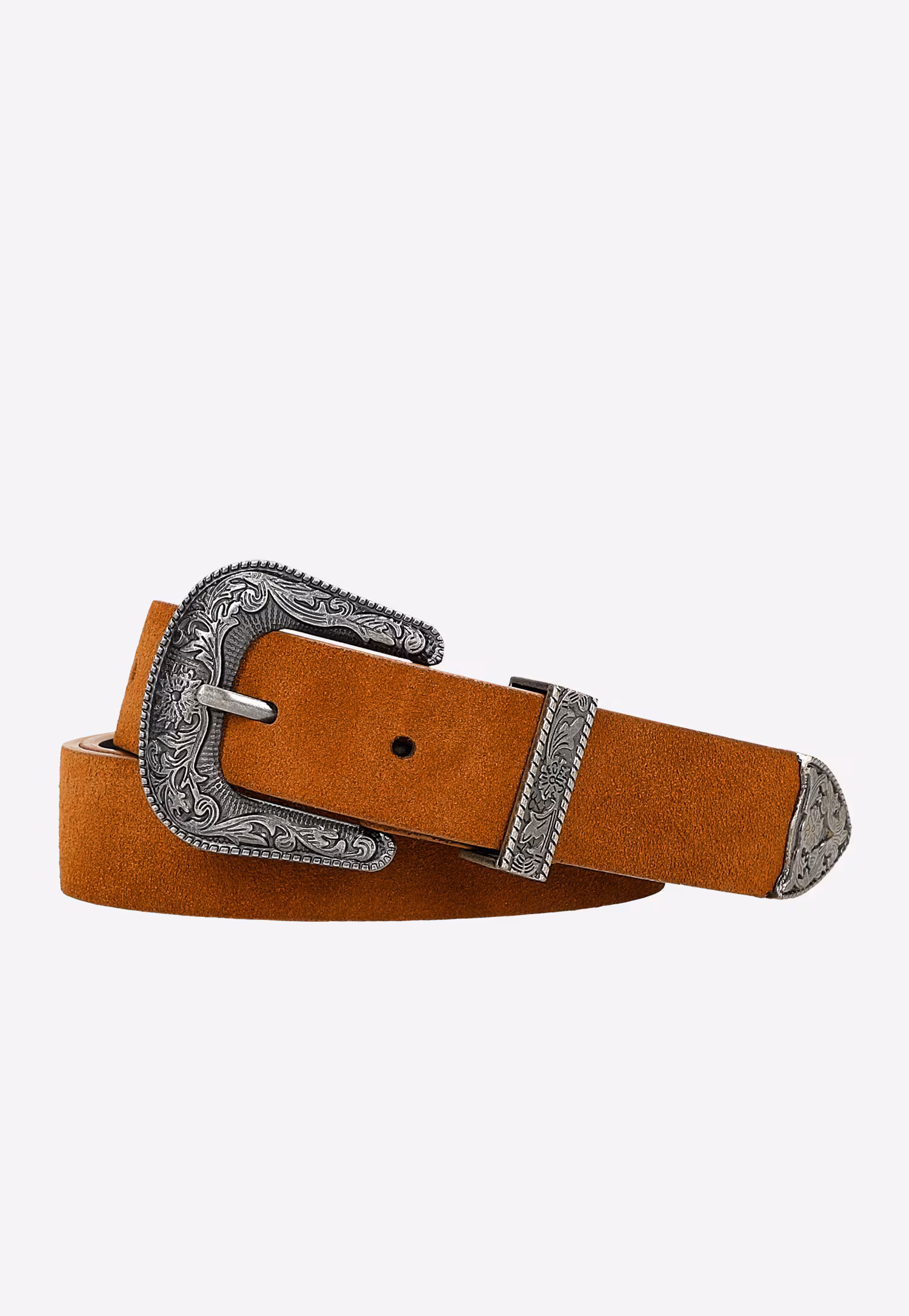 Czarny kowbojski pasek damski z ozdobną klamrą