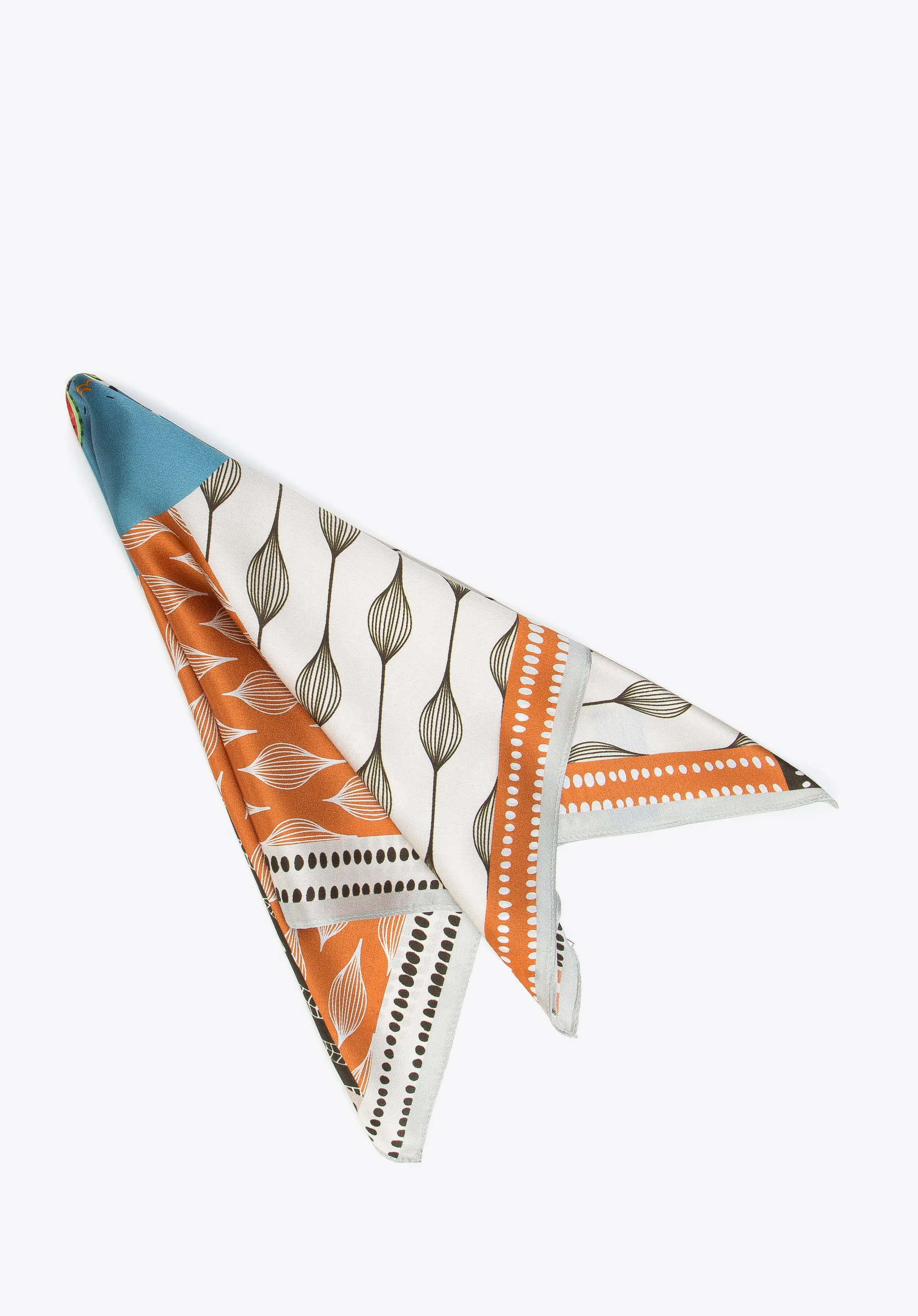 Damska apaszka jedwabna we wzory