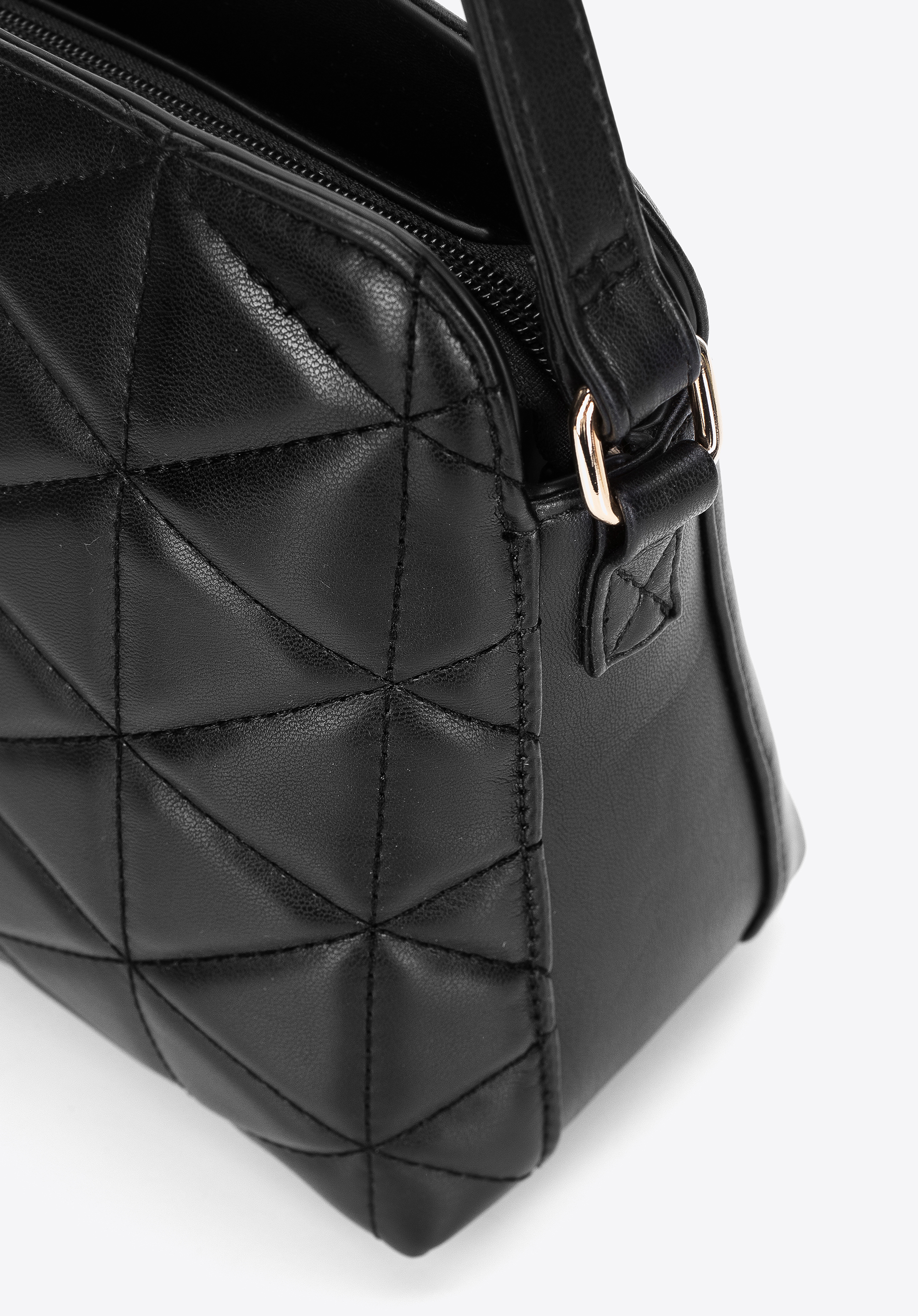 Damska listonoszka z ekoskóry pikowanej w trójkąty