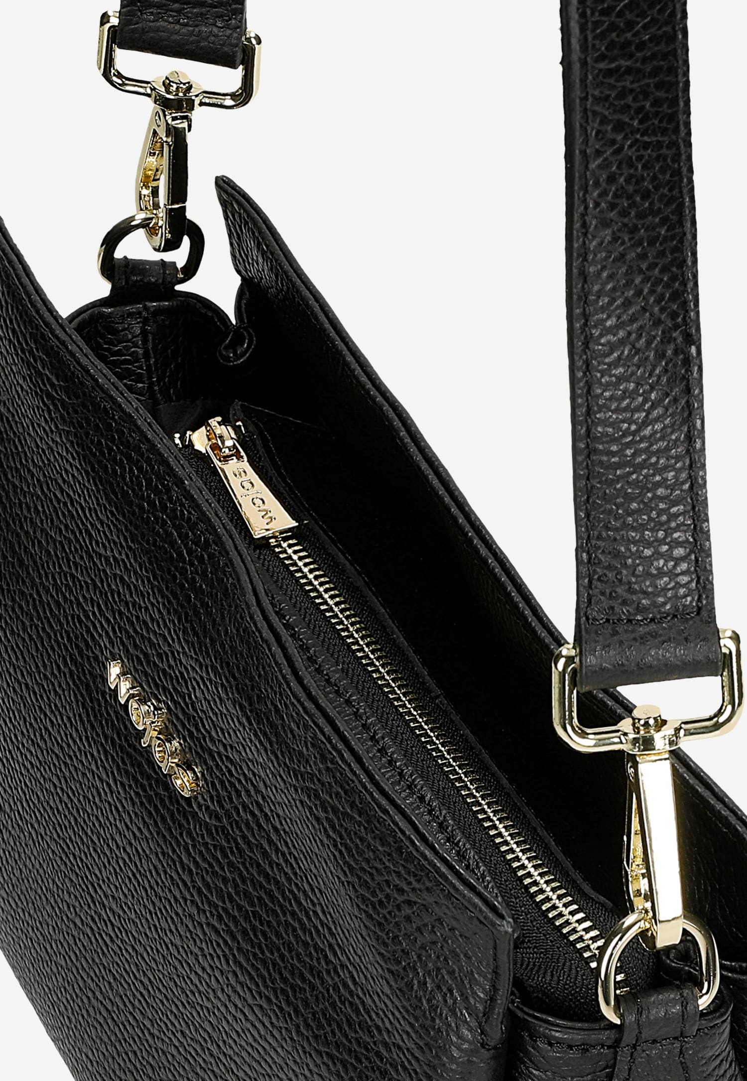 Ciemnobrązowa skórzana torebka damska na ramię