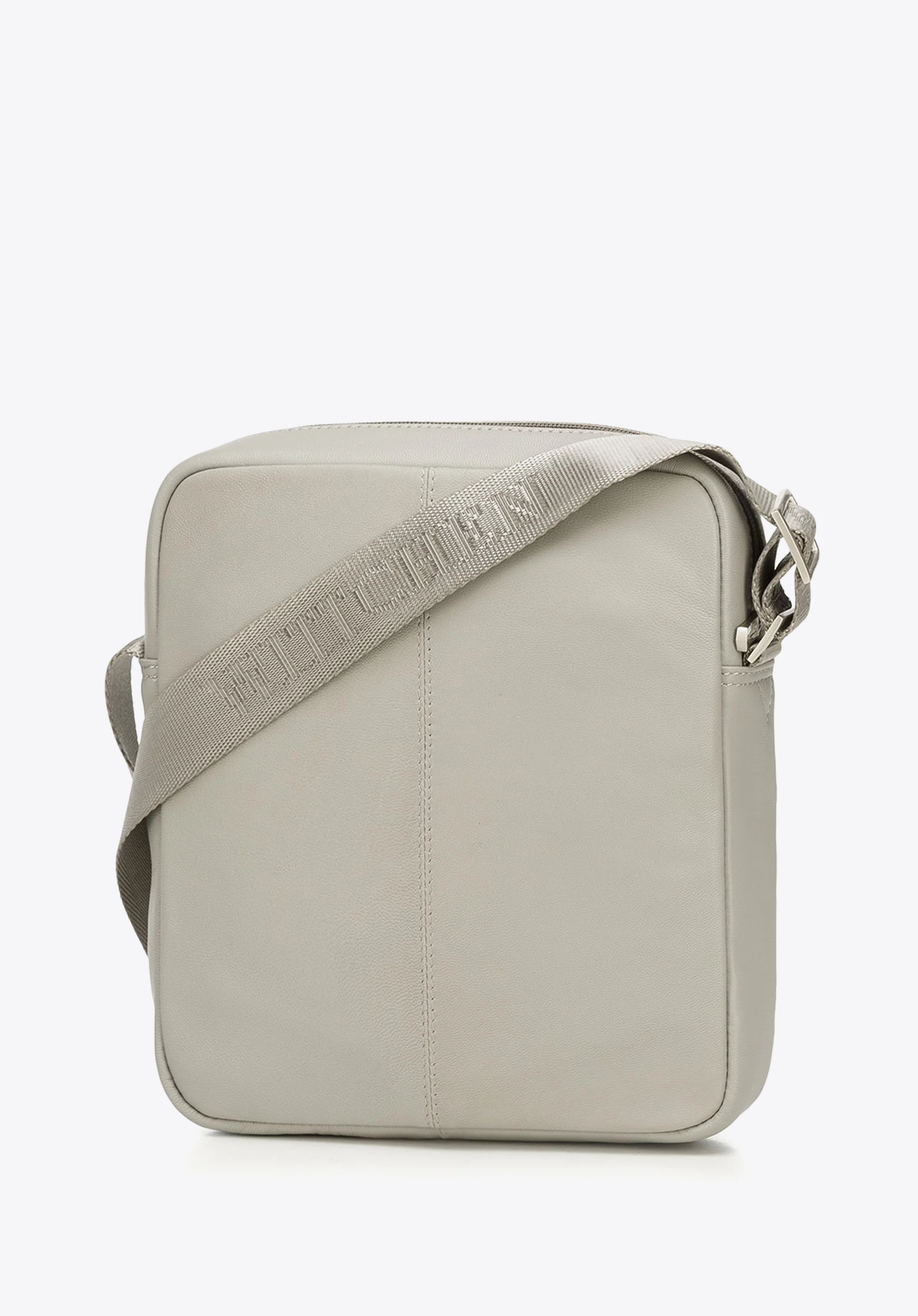 Męska listonoszka skórzana stębnowana mała