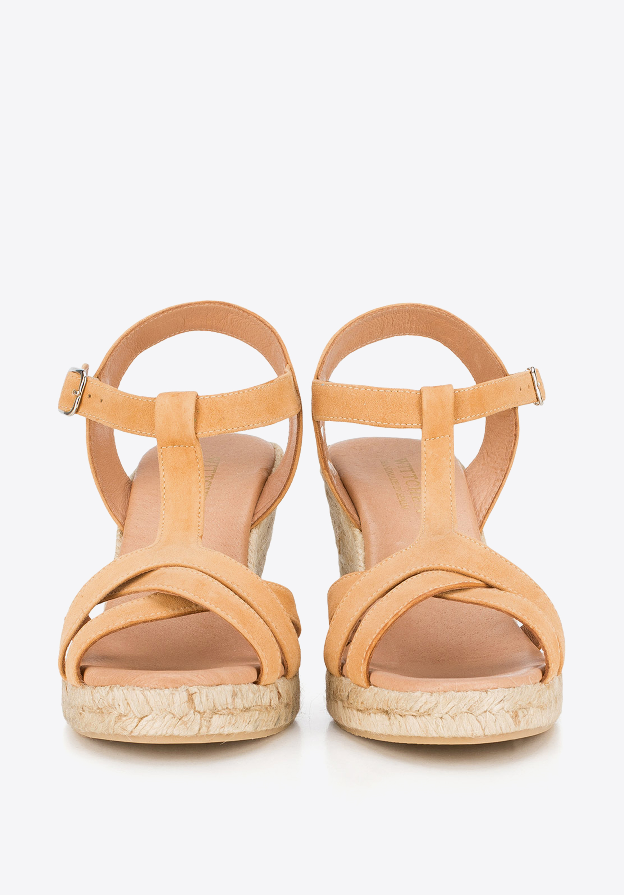 Damskie sandały espadryle z zamszu