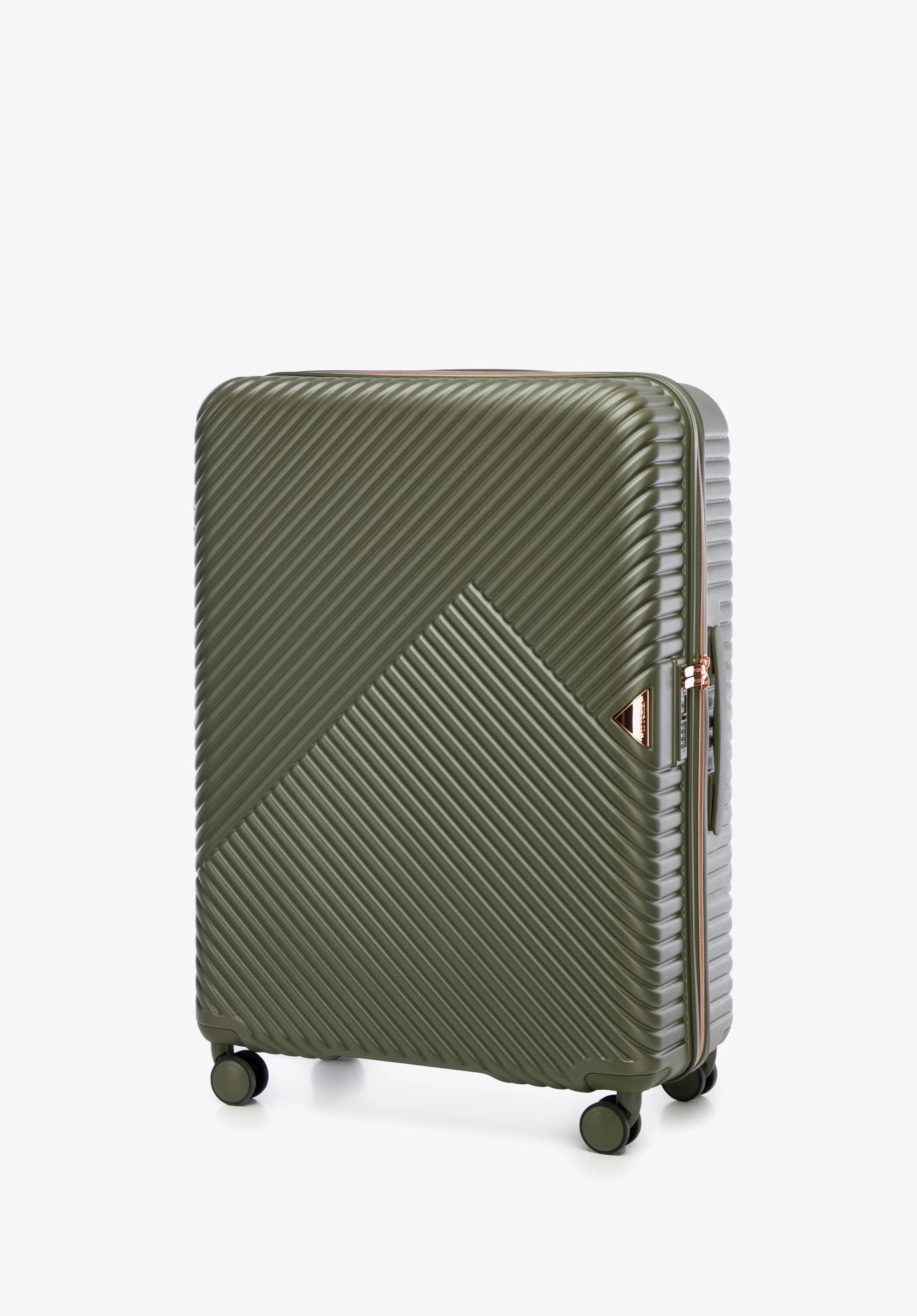 Walizka kabinowa z polikarbonu w paseczki