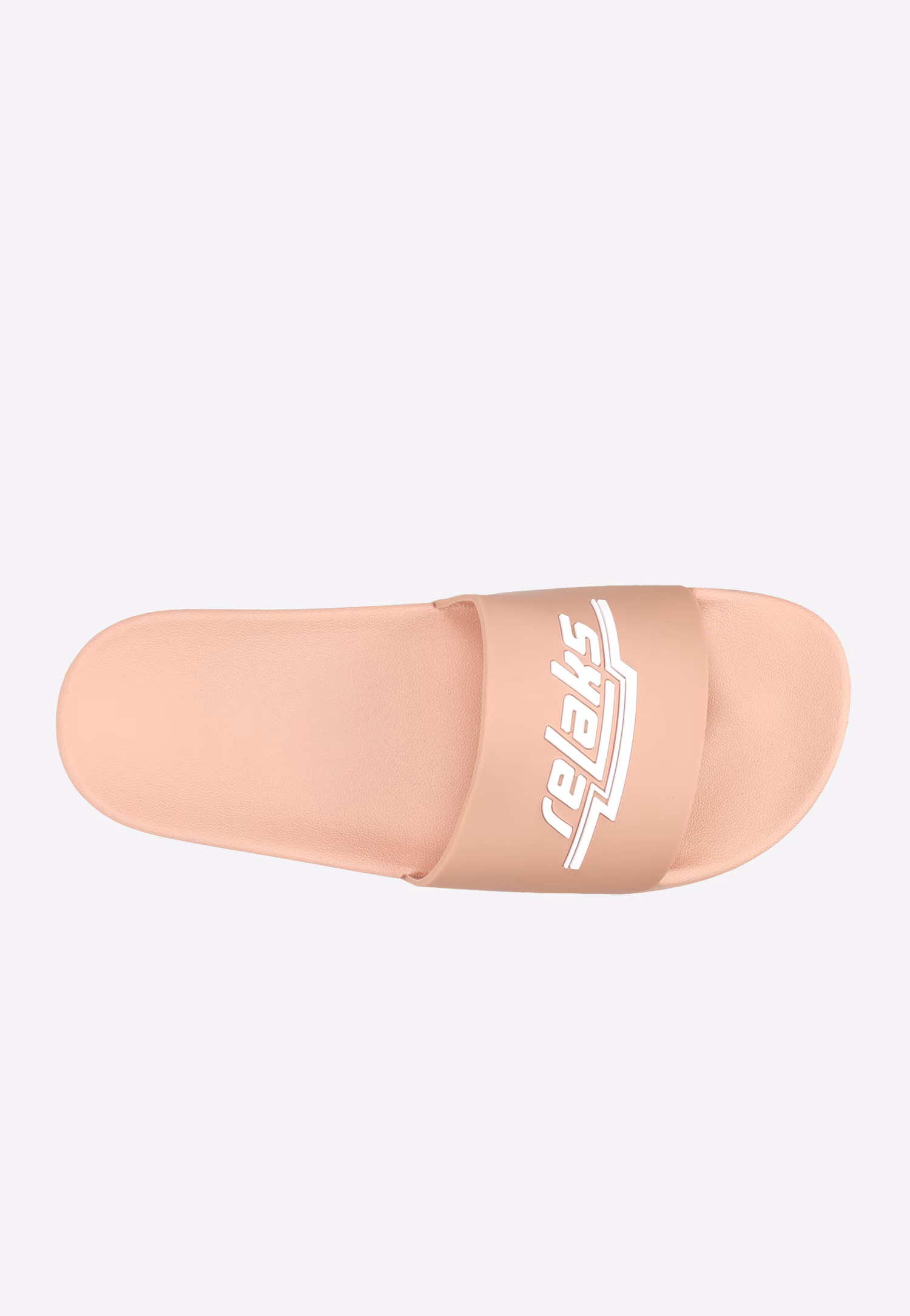 RELAKS białe klapki damskie z kontrastowym logo