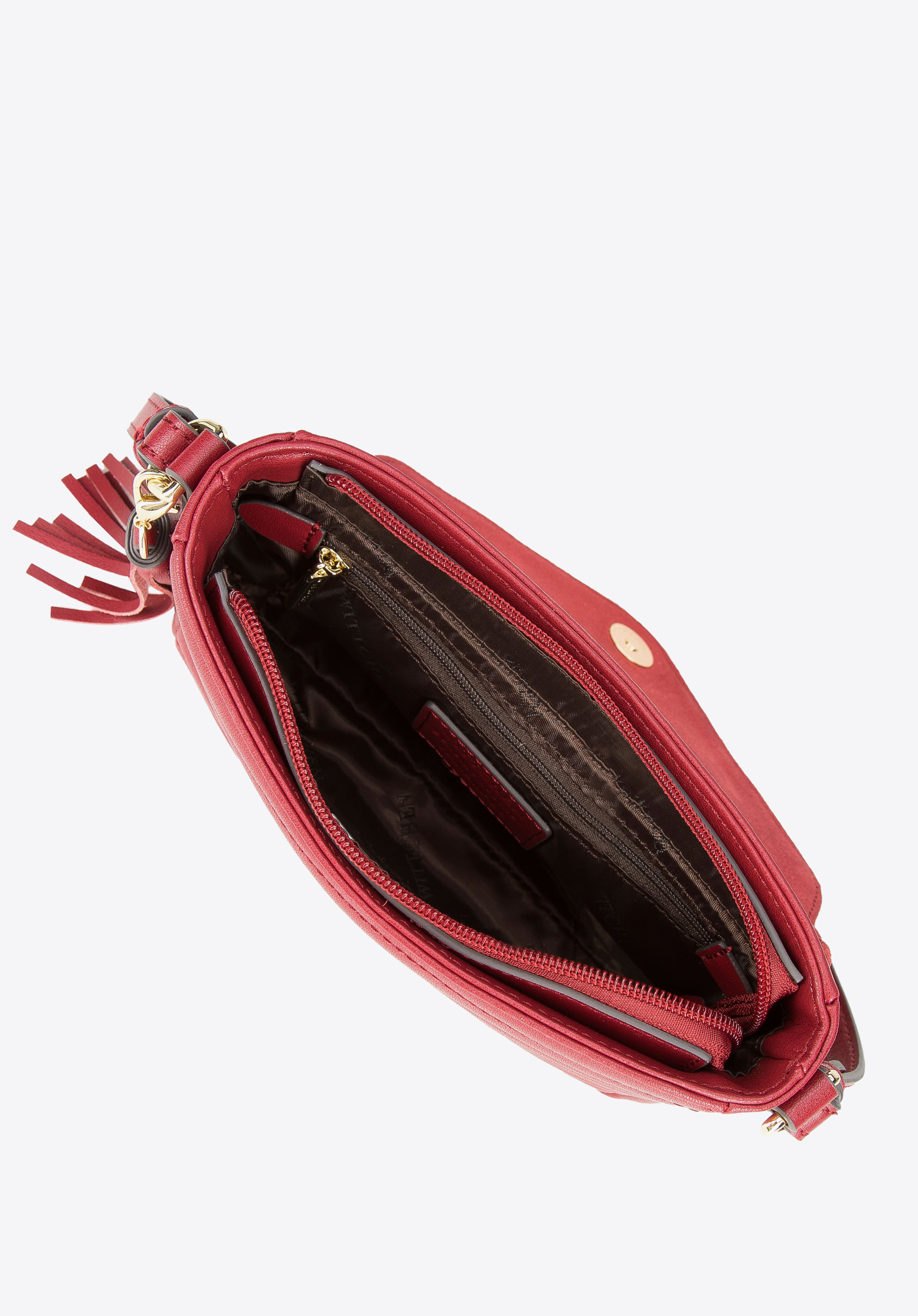 Damska torebka skórzana pikowana z chwostem