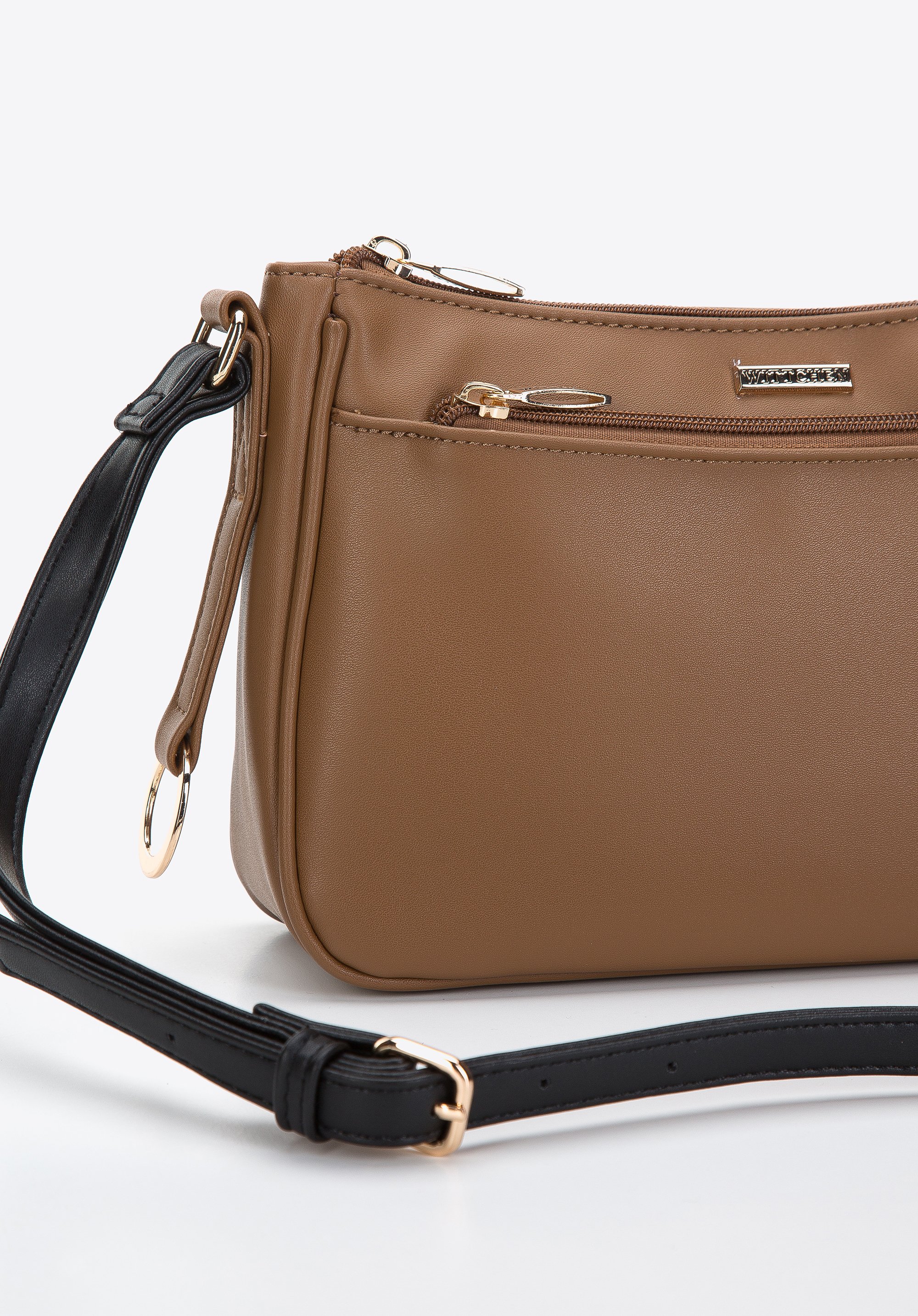 Damska listonoszka z kieszenią z przodu dwukolorowa