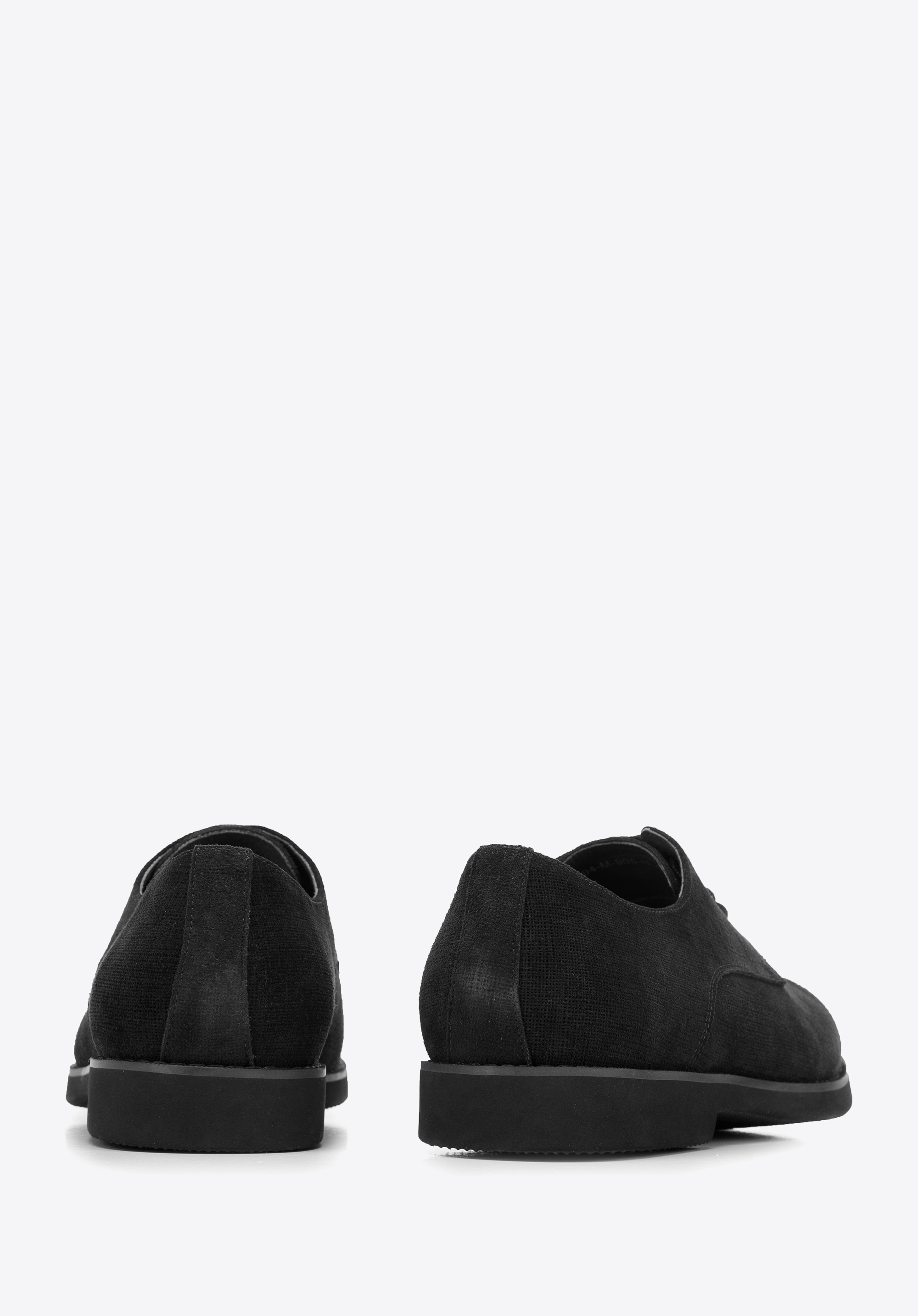 Męskie buty derby z tłoczonego zamszu