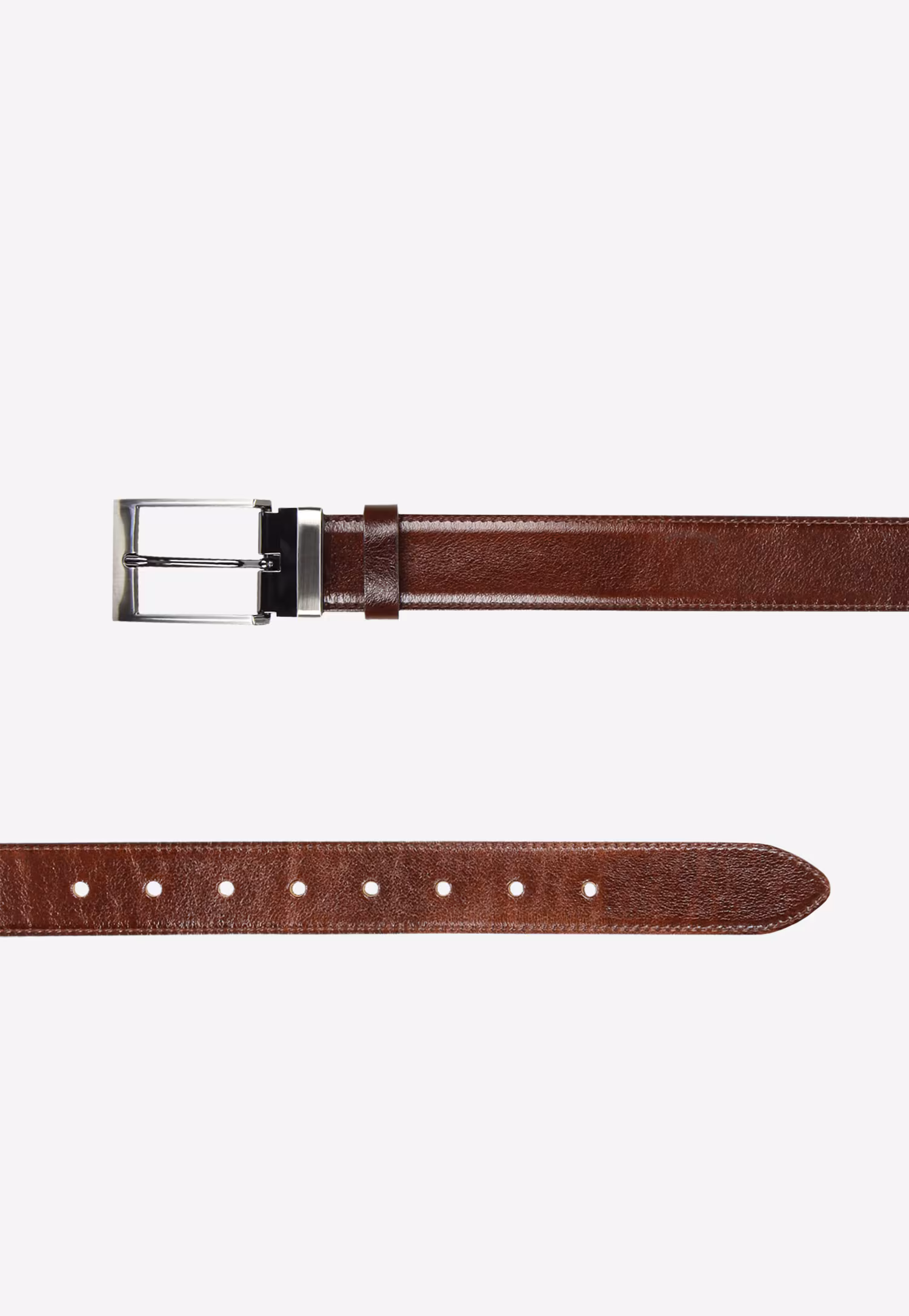 Skórzany brązowy pasek męski