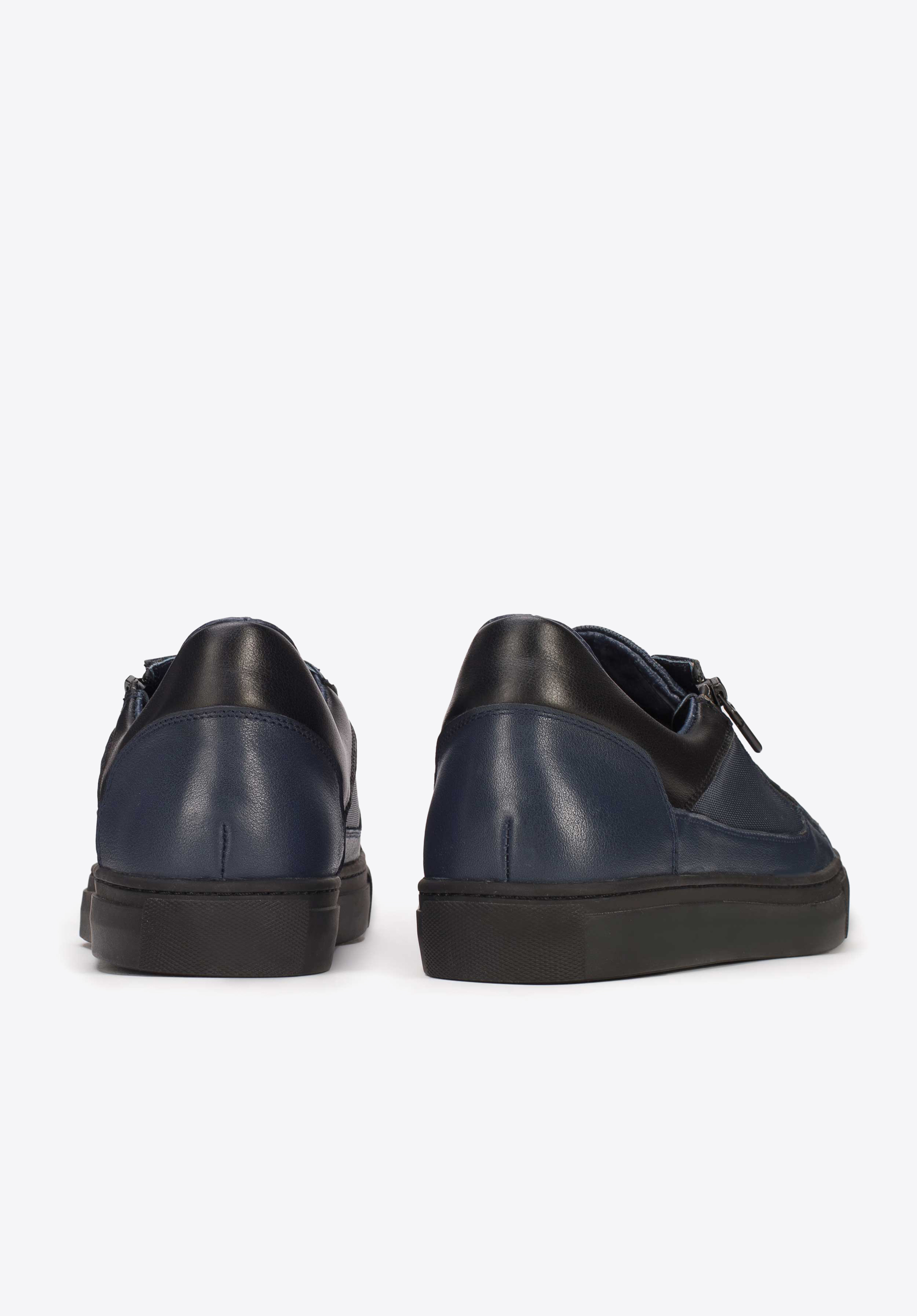 Męskie sneakersy ze skóry o kroju trampek