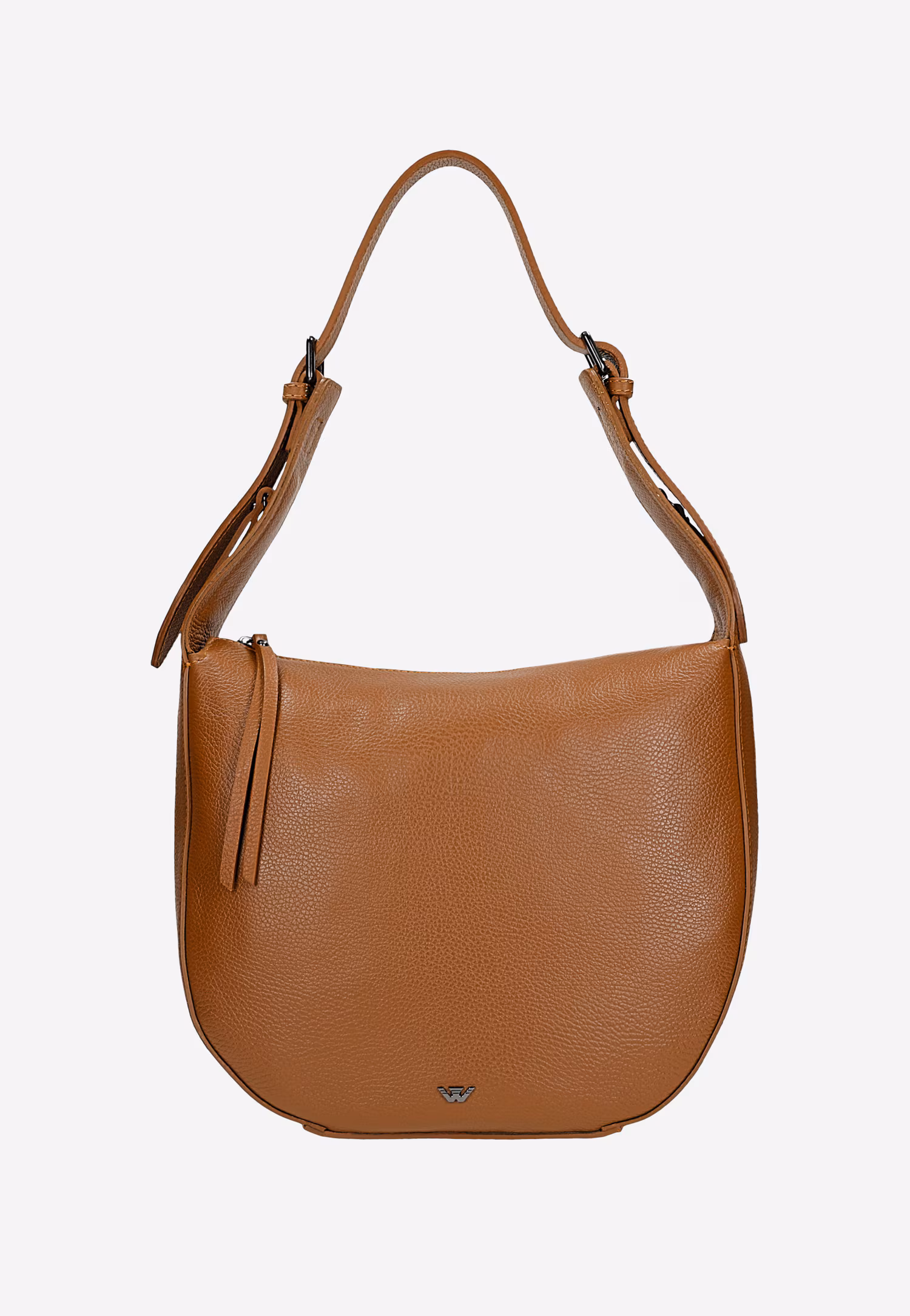 Duża skórzana brązowa torebka damska