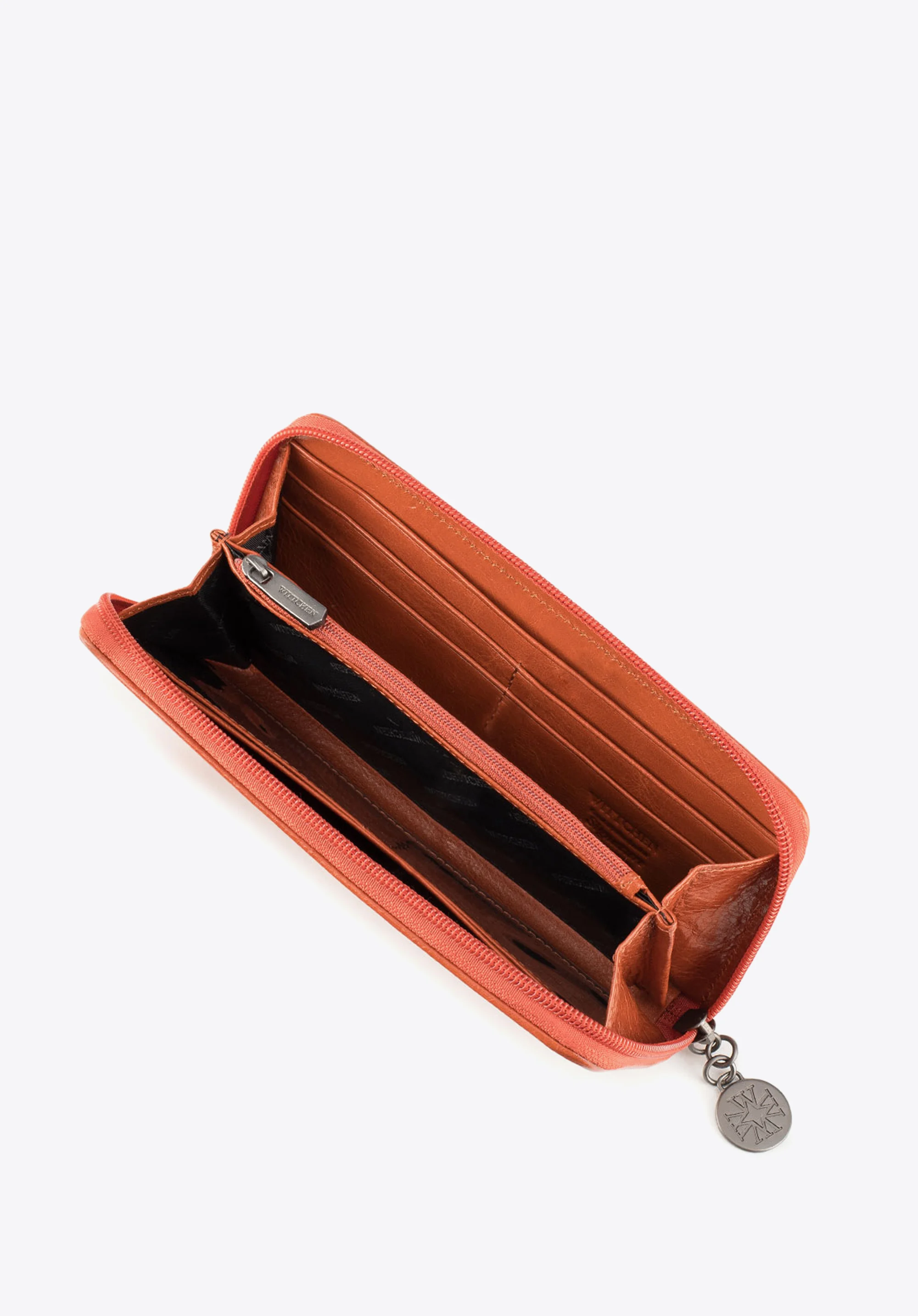 Damski portfel skórzany lakierowany tłoczony