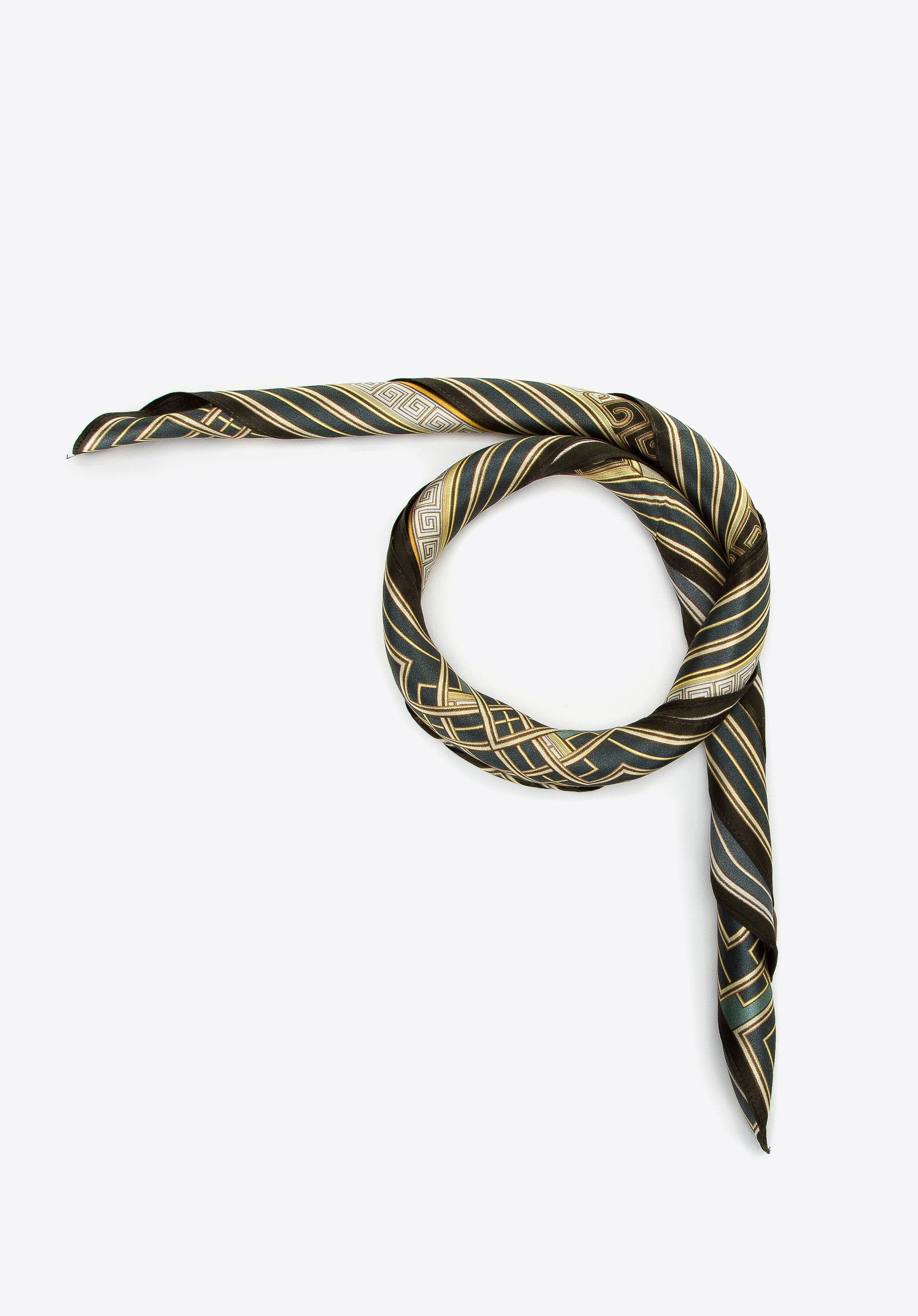 Damska chusta jedwabna we wzory duża