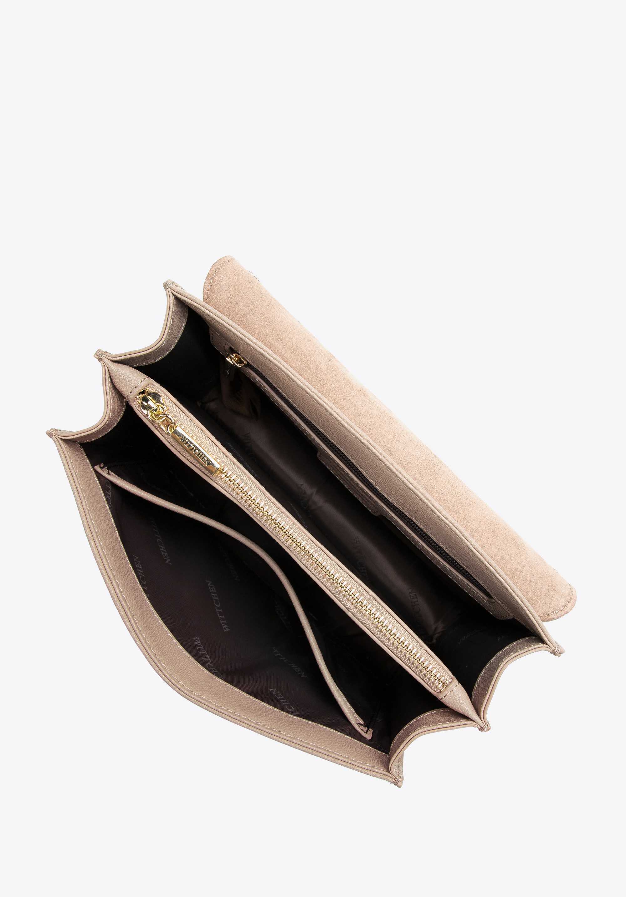 Damska torebka skórzana dwukomorowa klasyczna