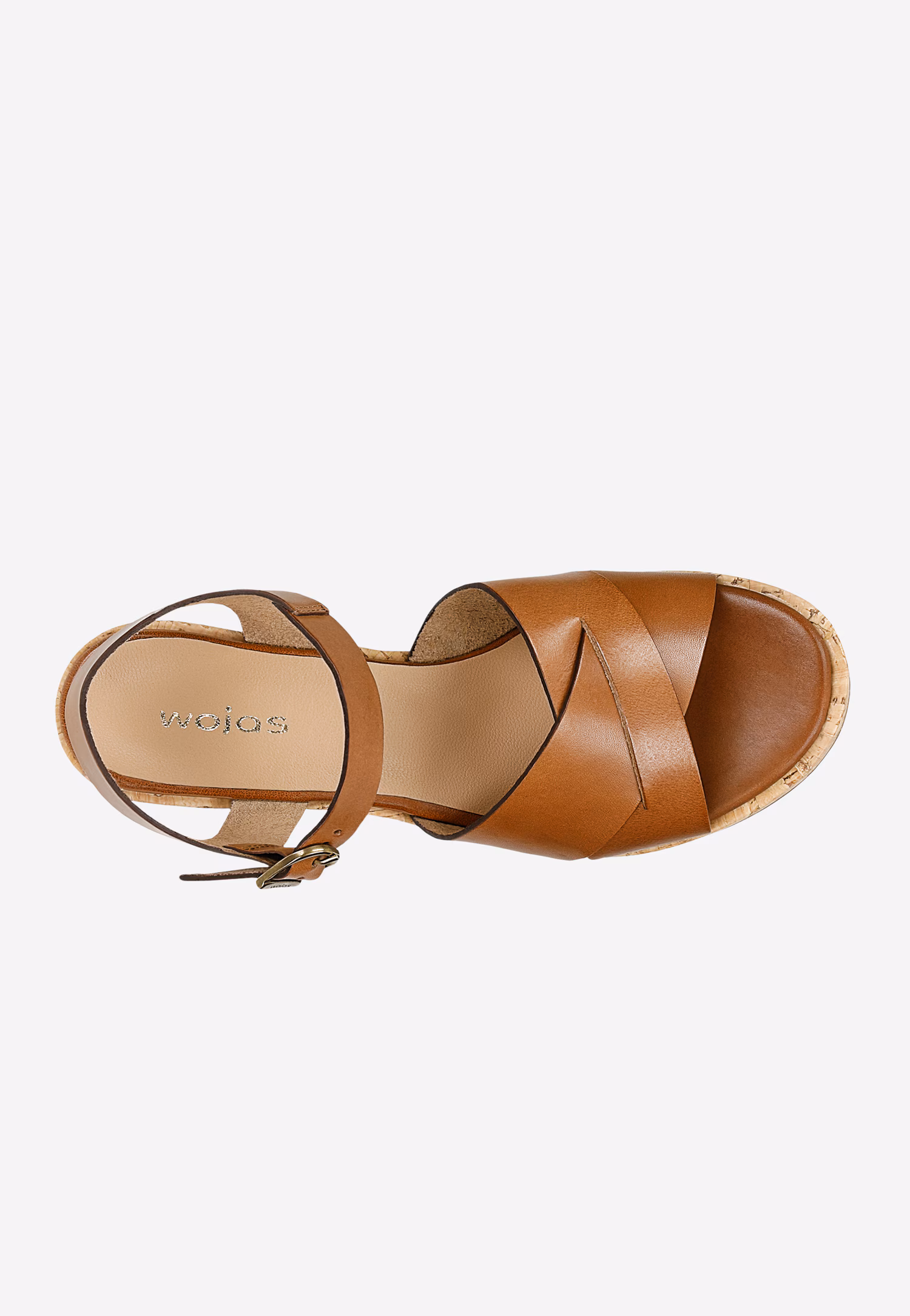 Brązowe masywne sandały na słupku