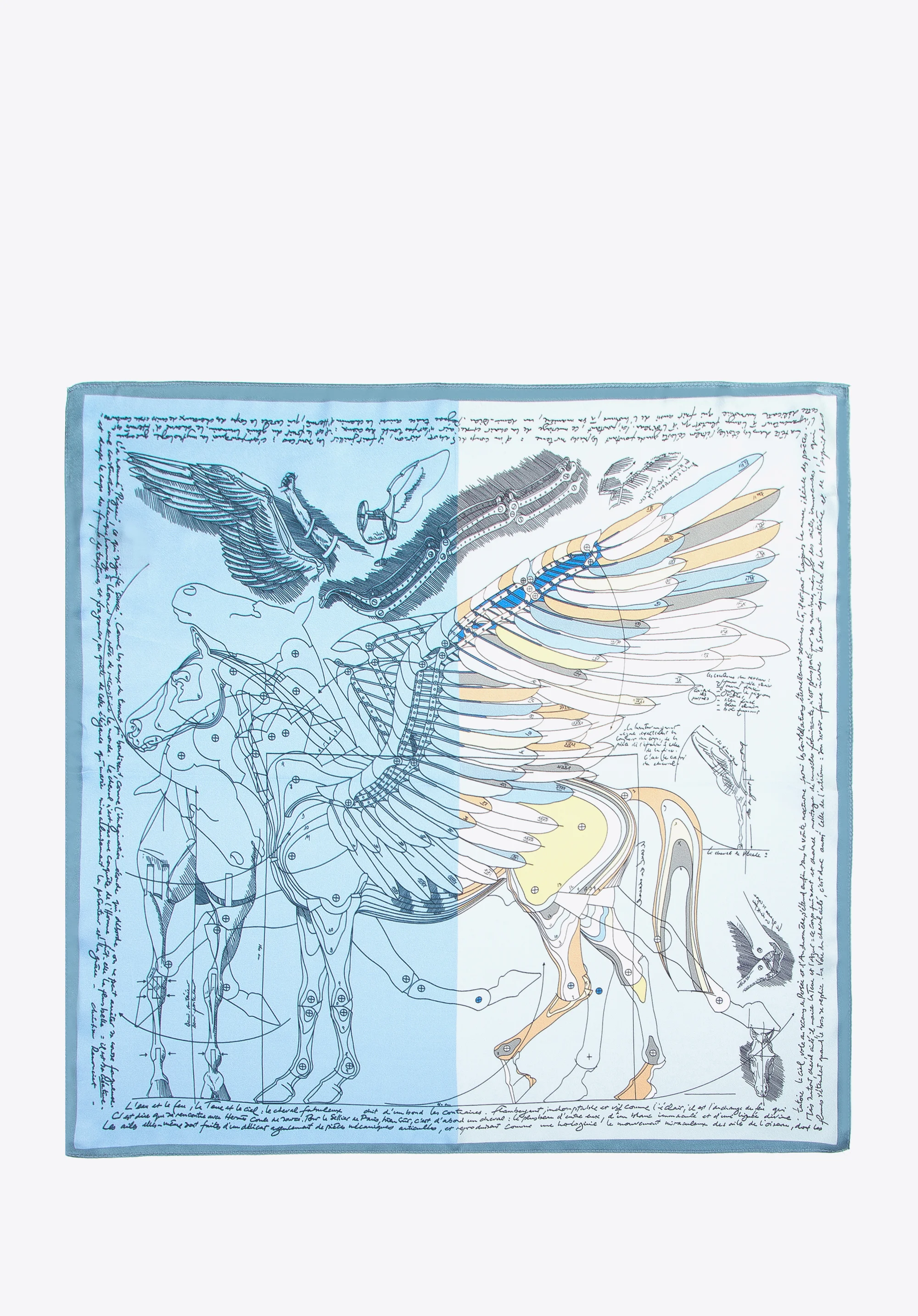 Damska apaszka jedwabna we wzory