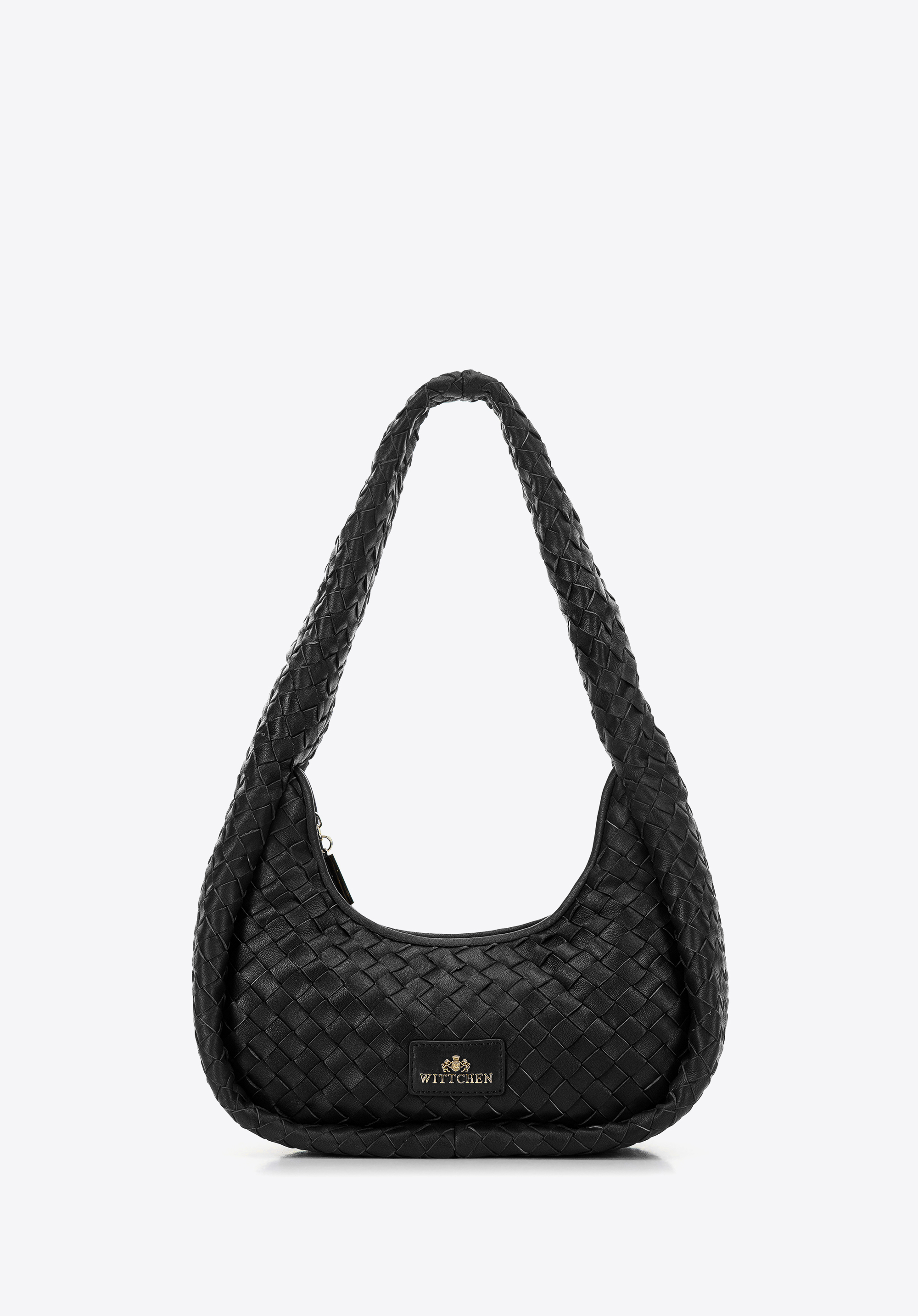 Torebka bagietka ze skórzanej plecionki mała