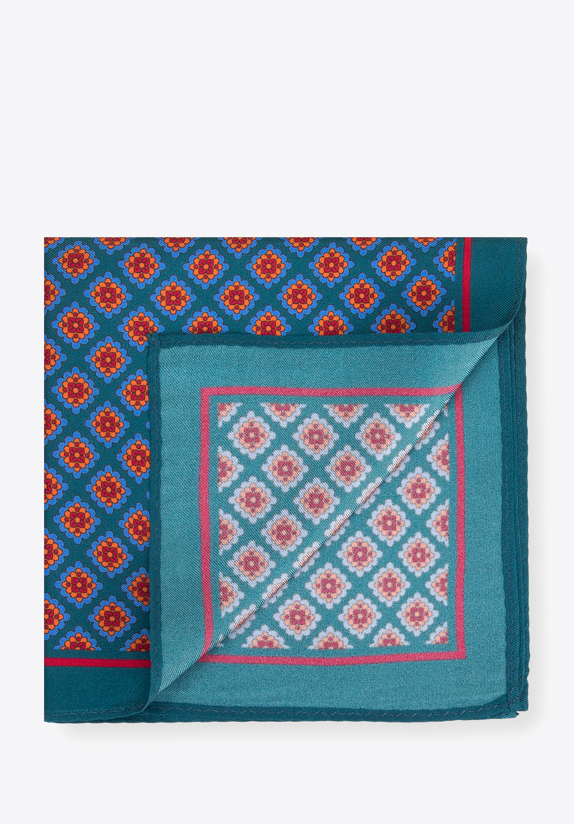 Poszetka jedwabna we wzory