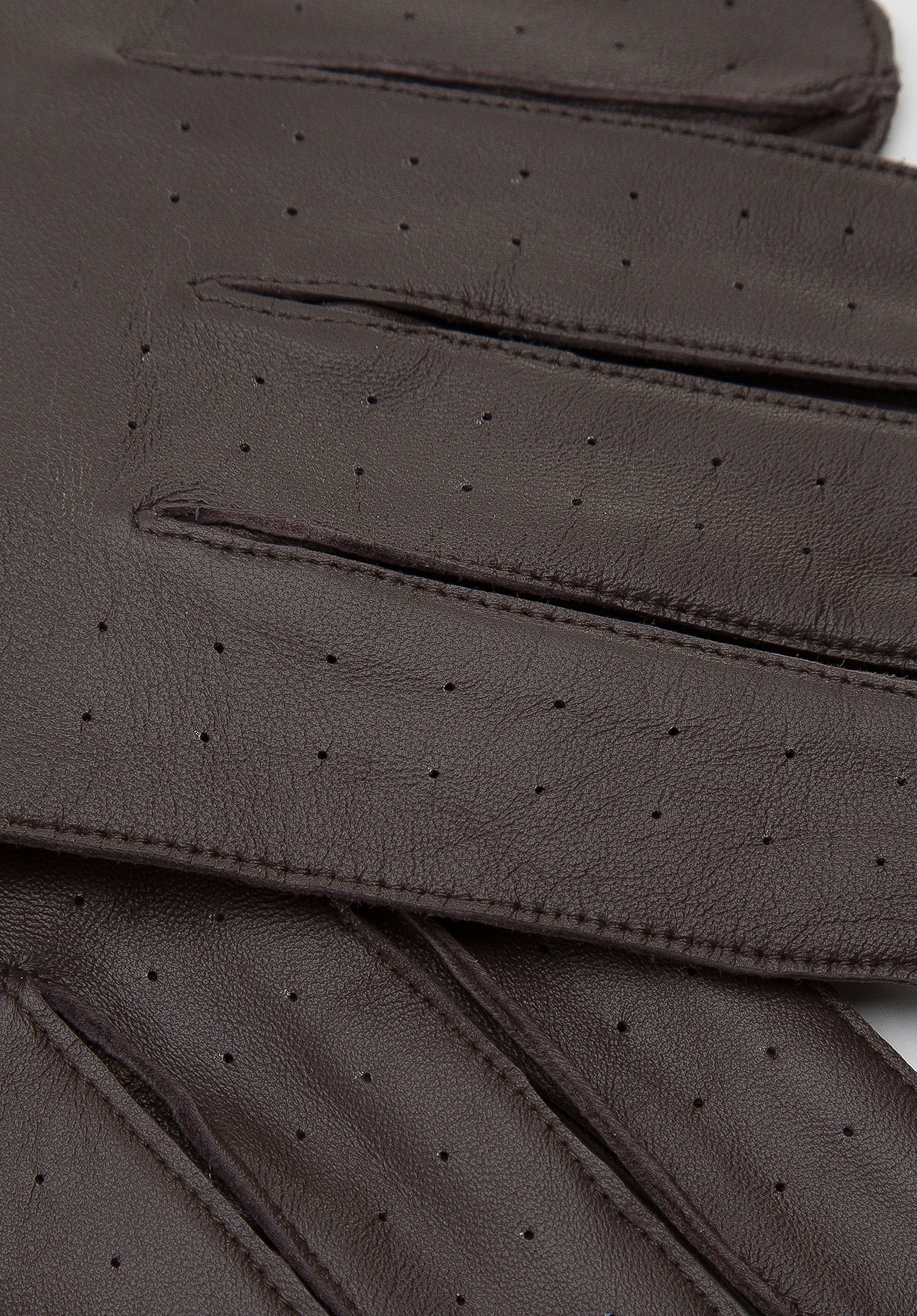 Męskie rękawiczki skórzane samochodowe