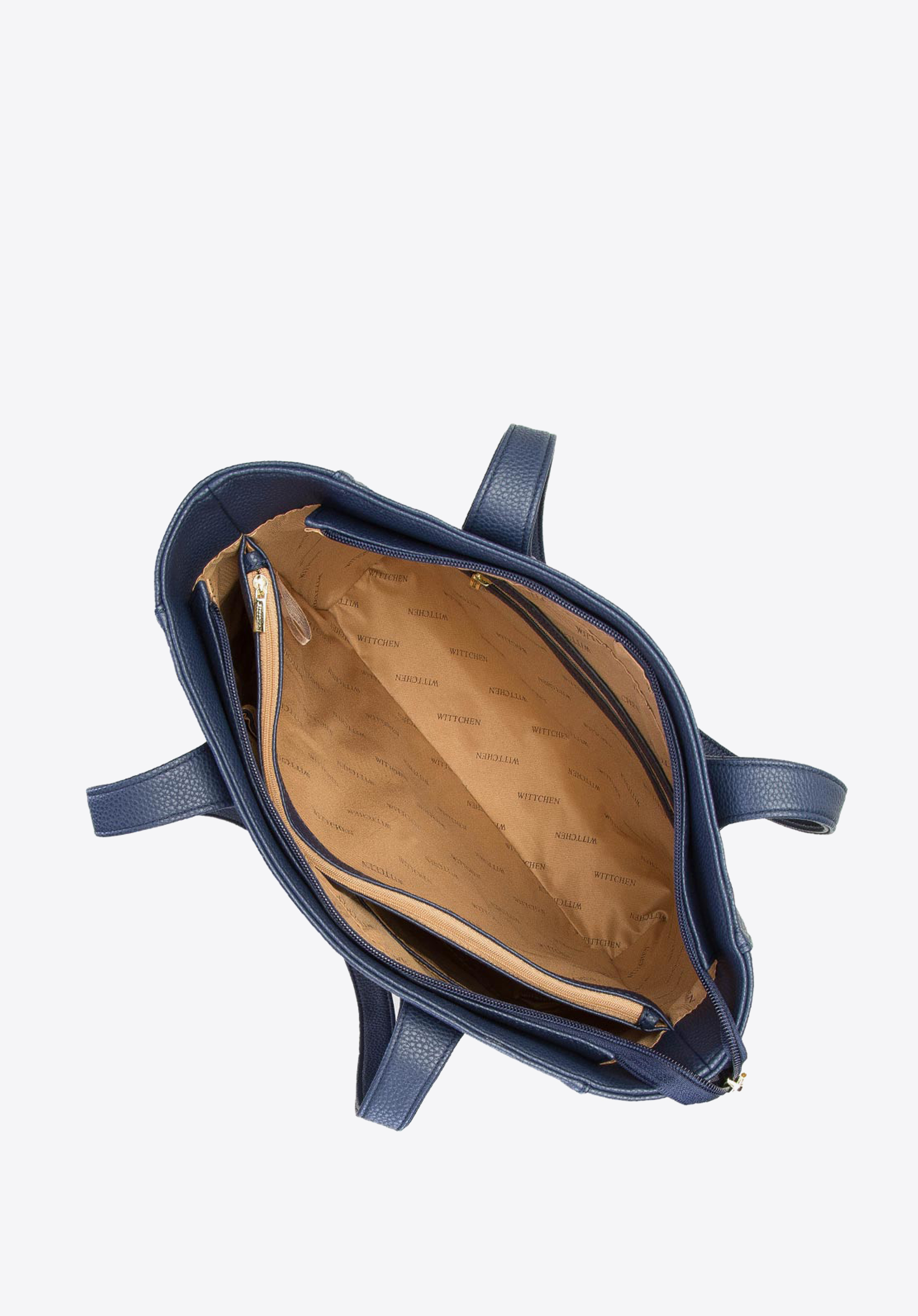 Torebka shopperka klasyczna z kieszenią z przodu