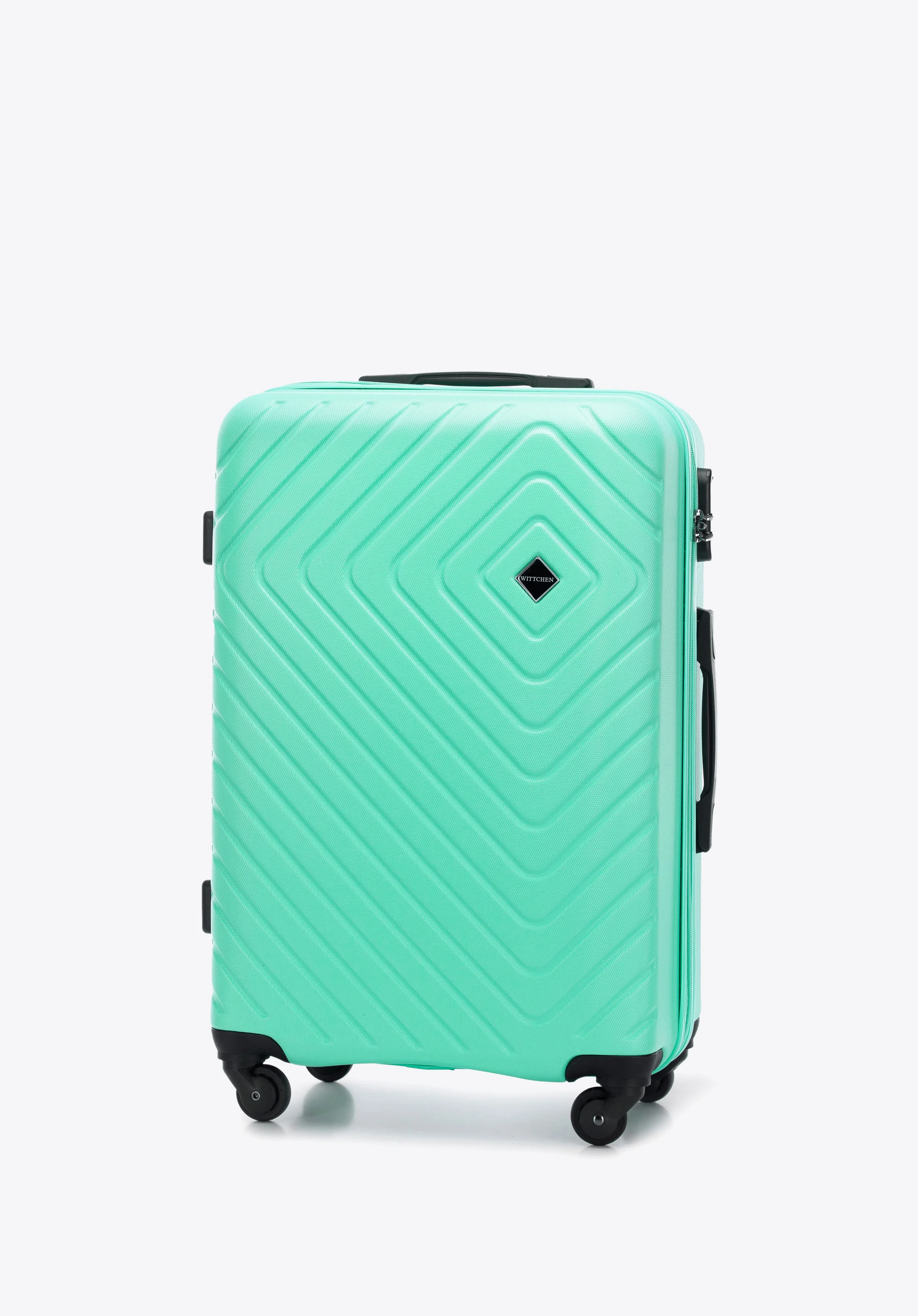 Walizka kabinowa z ABS-u z geometrycznym tłoczeniem