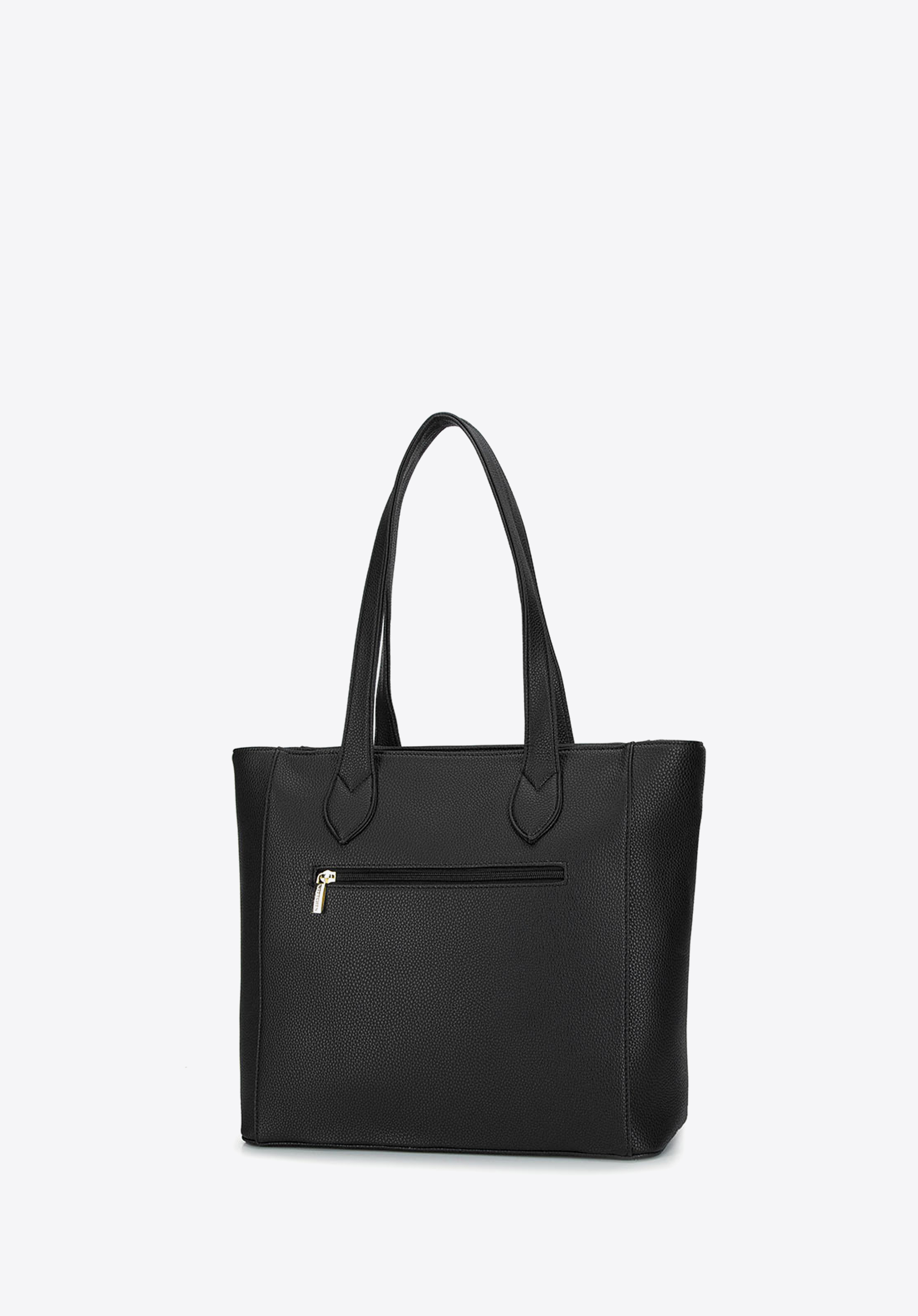 Torebka shopperka klasyczna z kieszenią z przodu