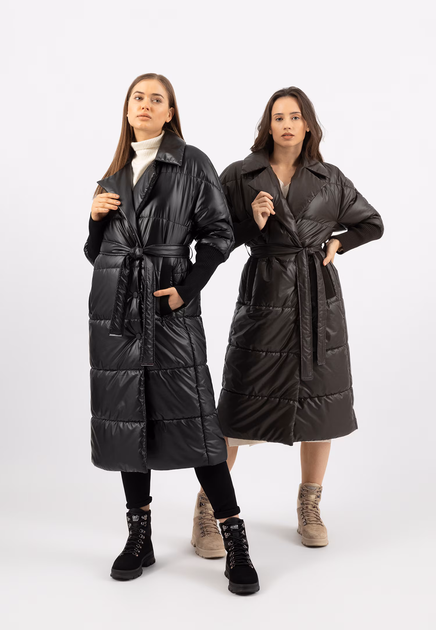 RELAKS pikowany ortalionowy płaszcz damski czarny