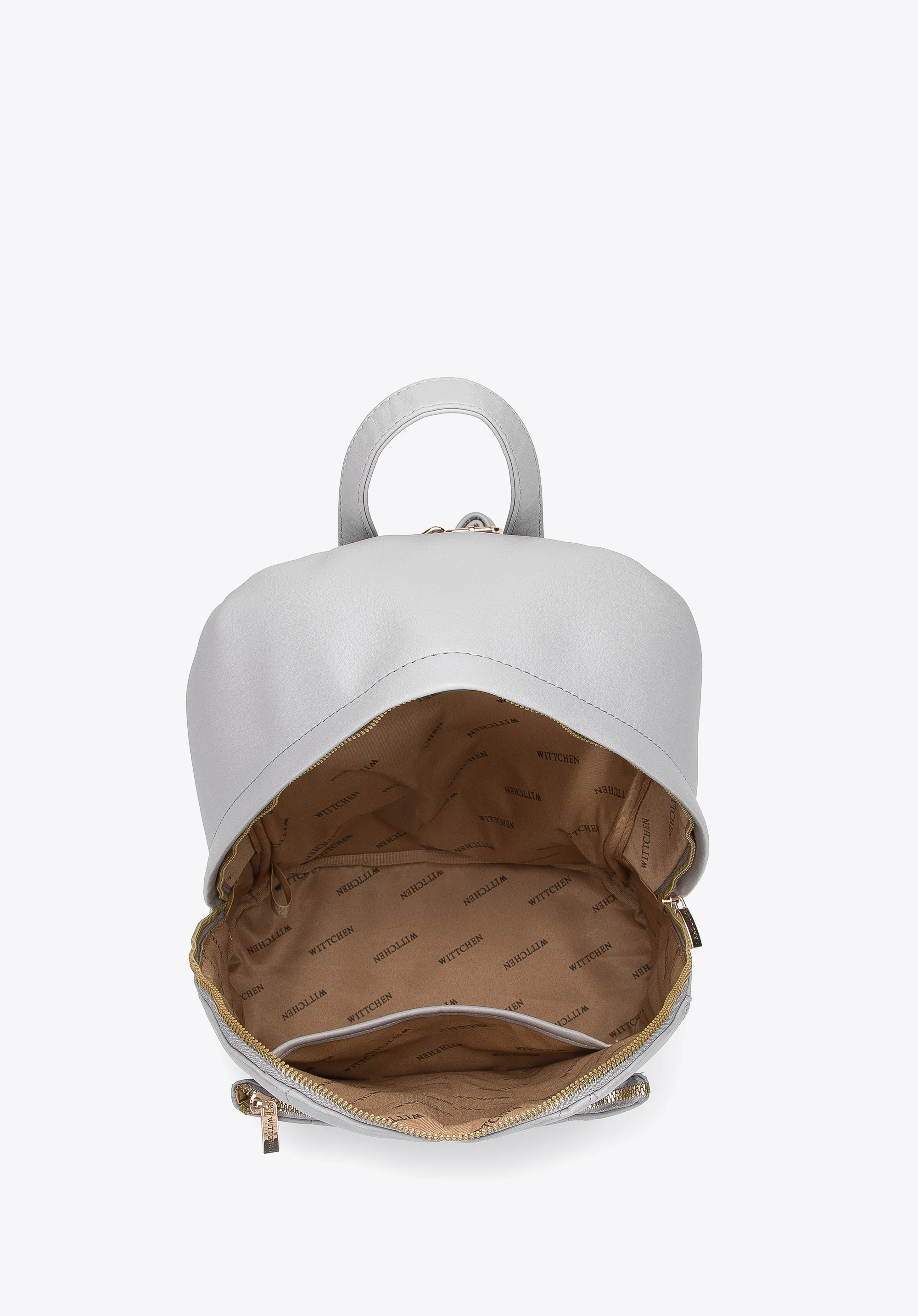 Damski plecak z pikowanej ekoskóry duży