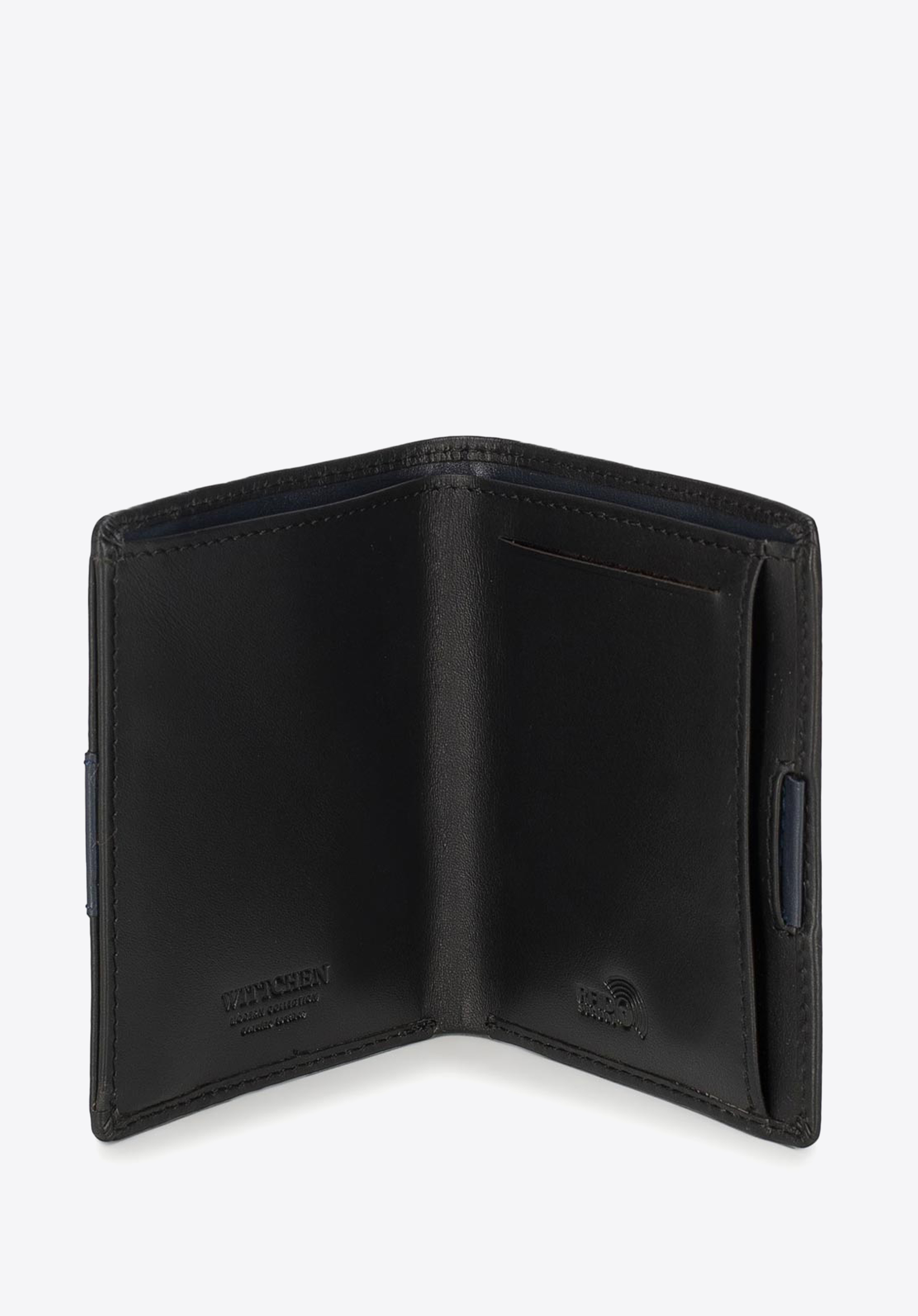 Portfel skórzany z naszywką z logo