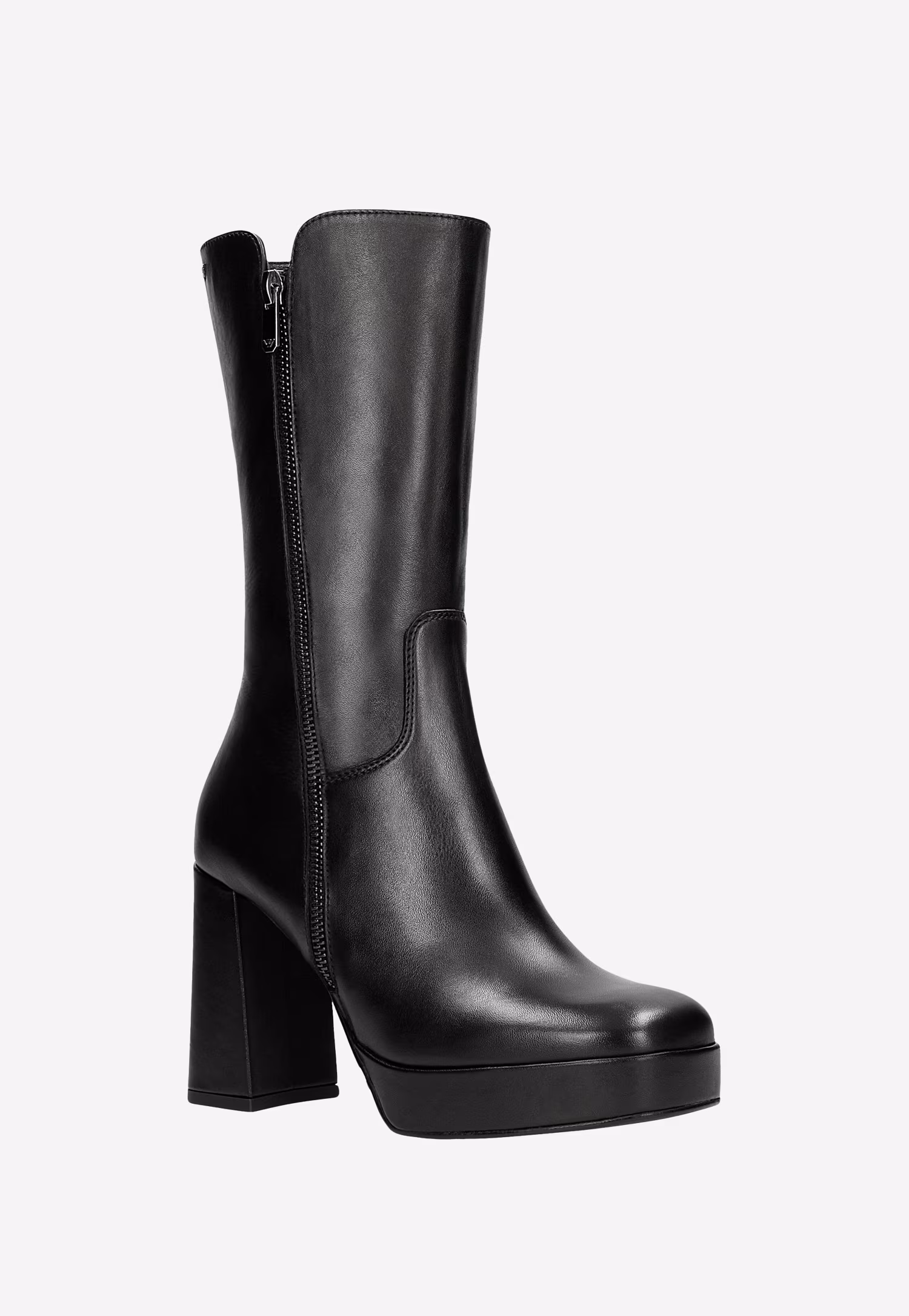 Czarne botki damskie na wysokim obcasie