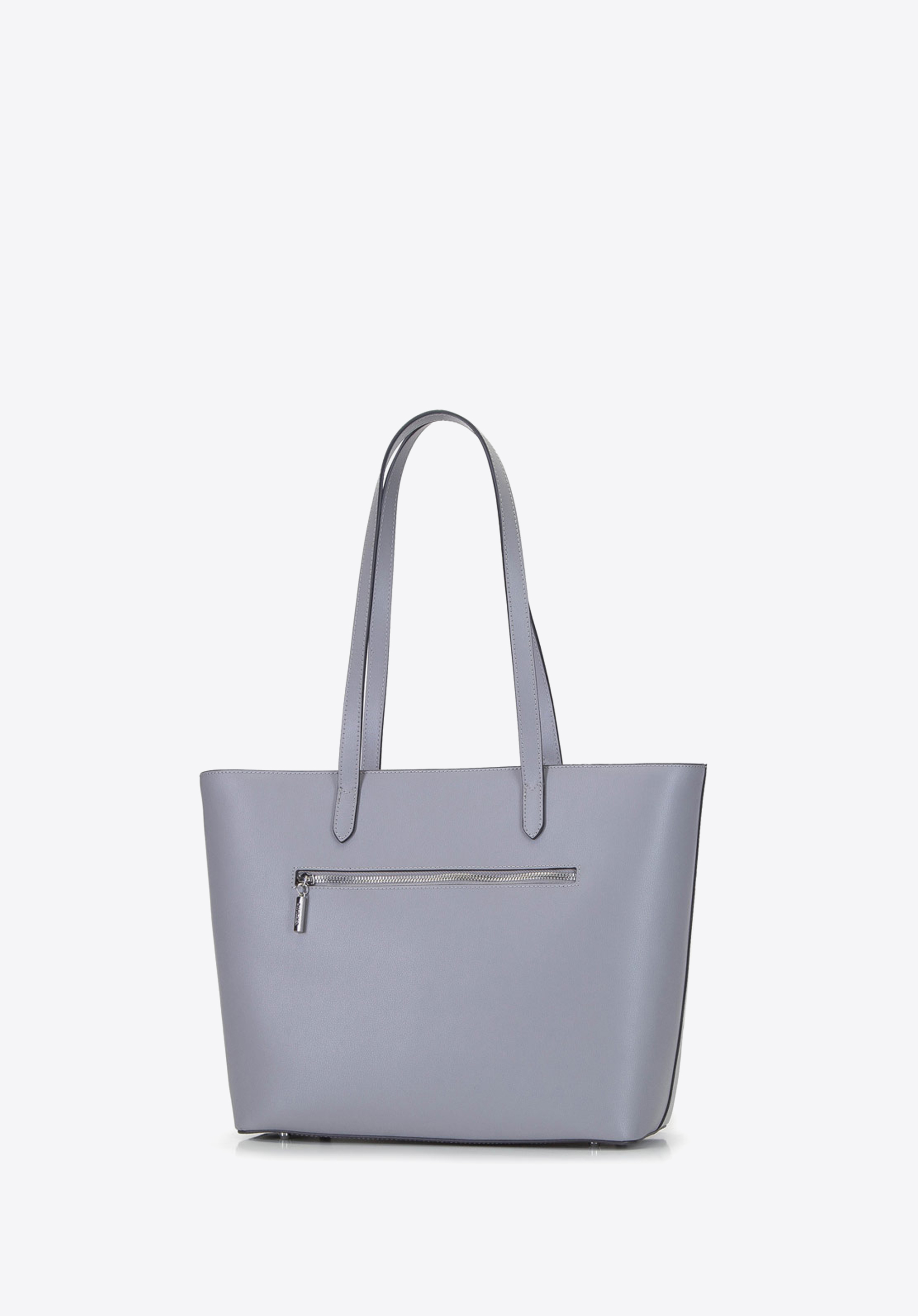 Torebka shopperka skórzana dziurkowana