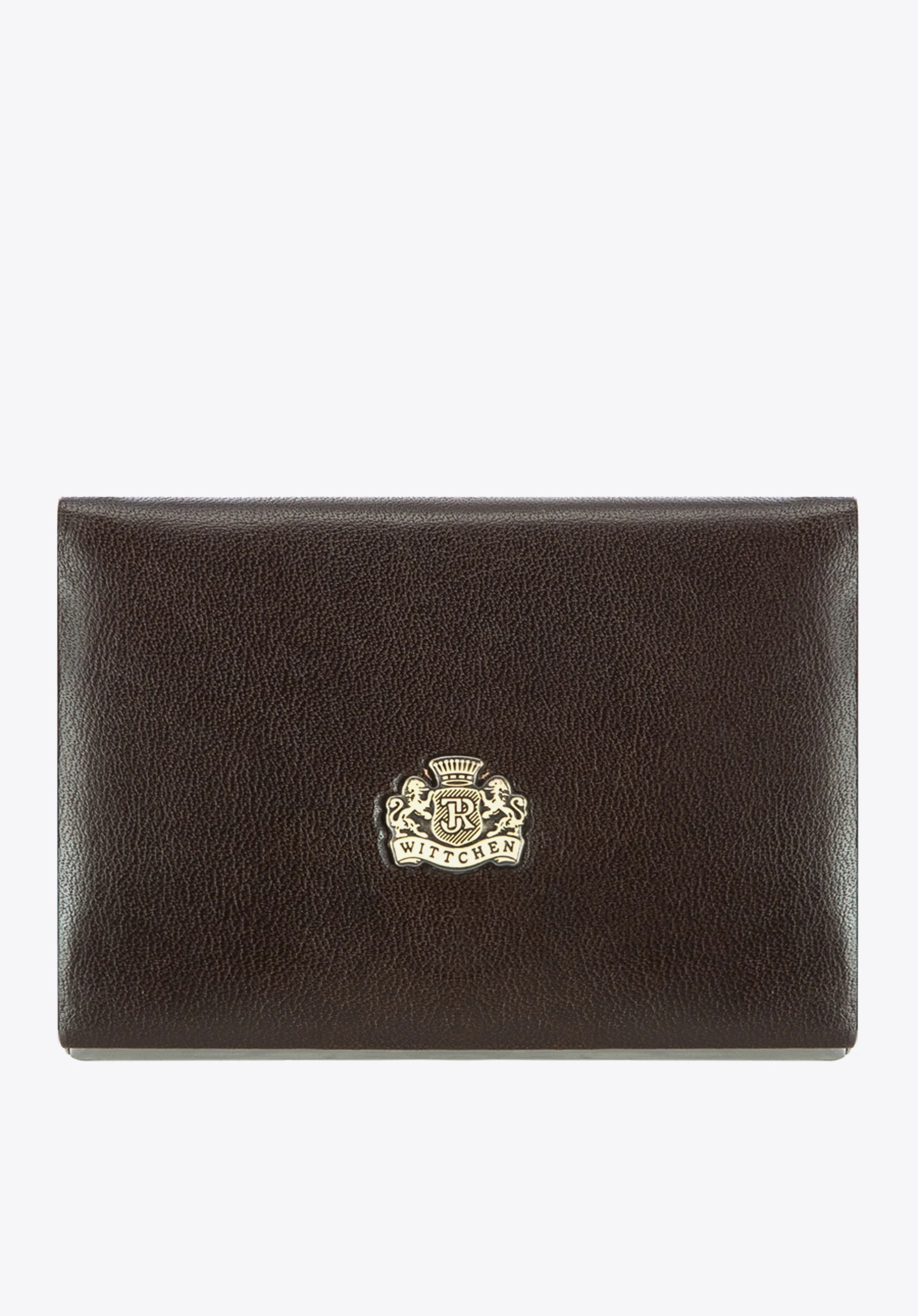 Etui na wizytówki ze skóry z herbem klasyczne