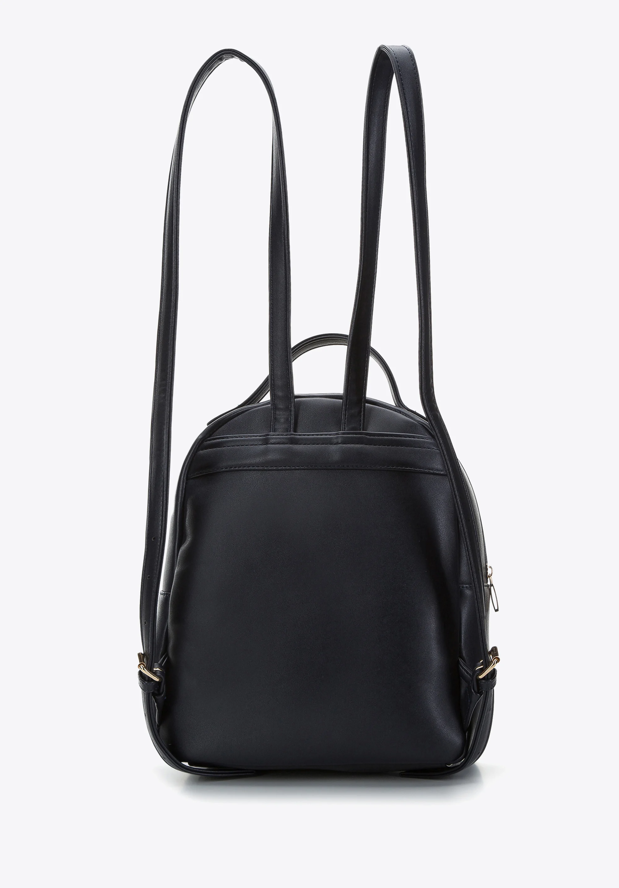 Damski plecak z ekoskóry z obszytą kieszenią z przodu