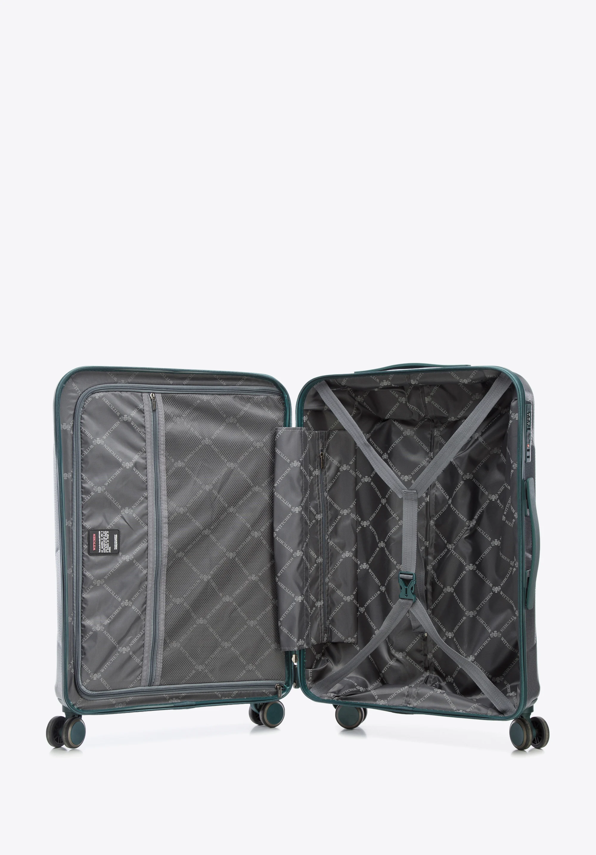 Walizka kabinowa z polikarbonu geometryczna