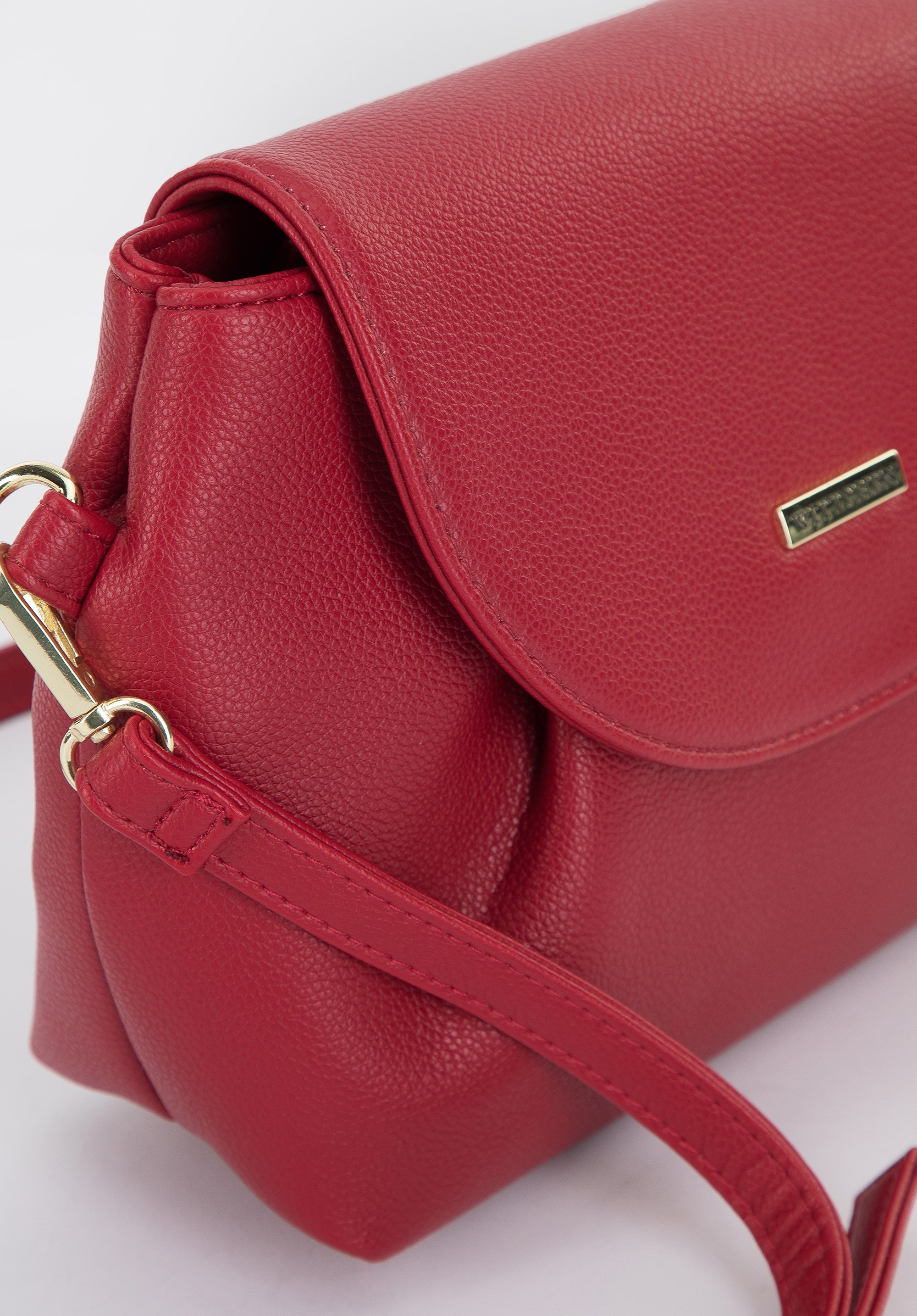 Damska listonoszka z ekoskóry marszczona