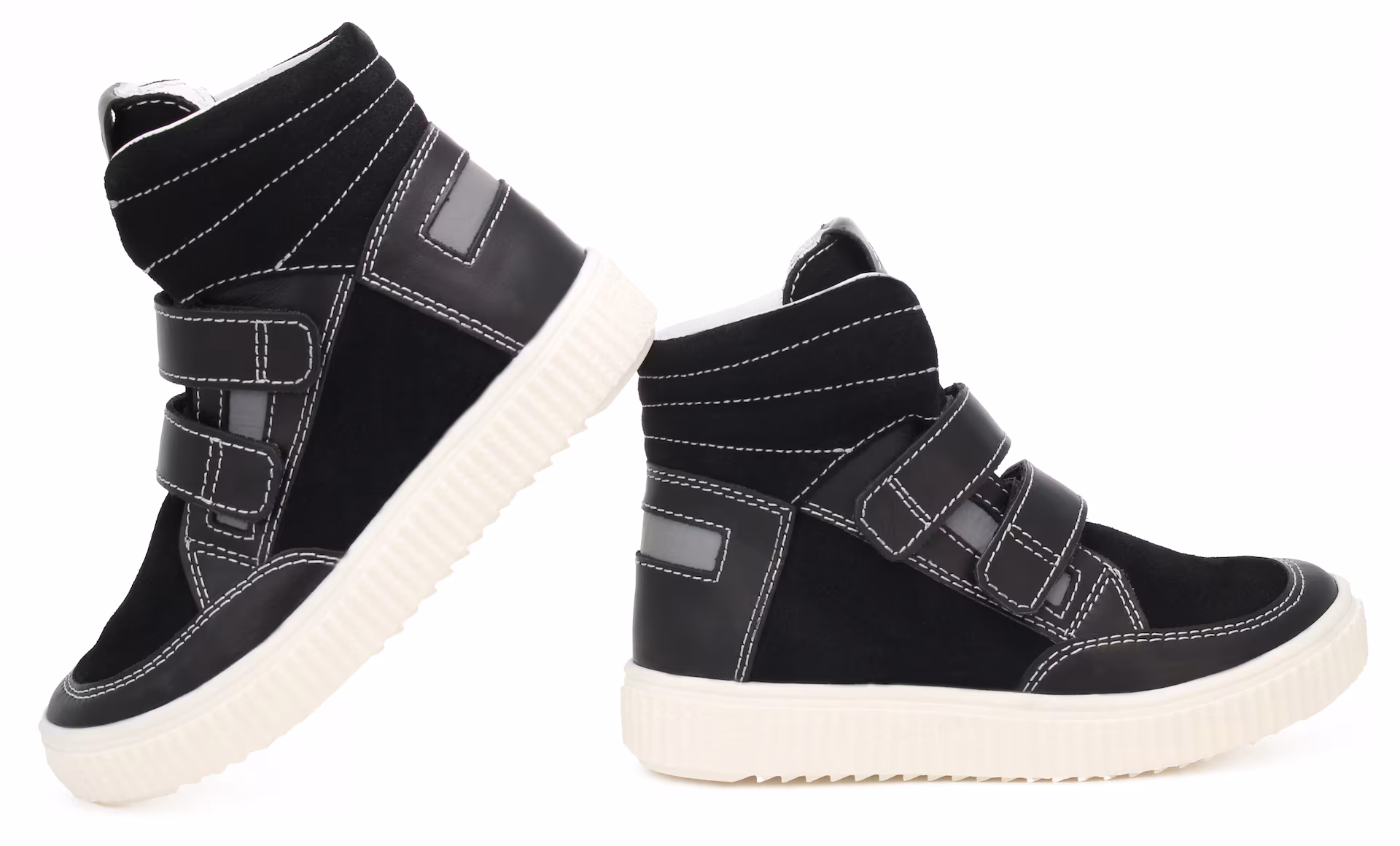 Trzewiki BARTEK 7435-R54P, czarno-biały