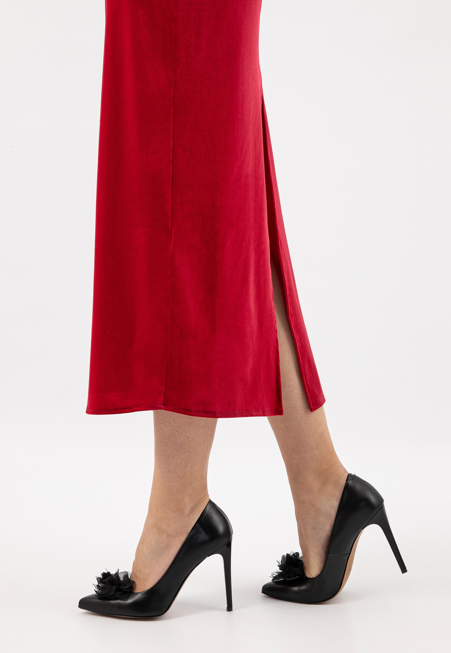 Czarny kwiat ozdoba do obuwia w formie klipsa