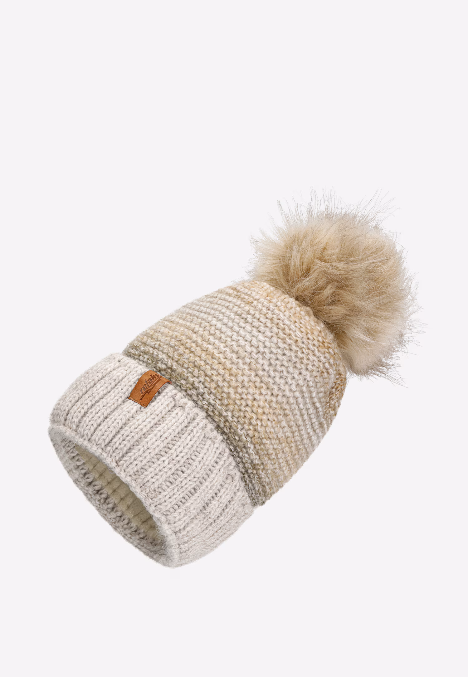 Popielaty cieniowany zestaw RELAKS czapka + komin