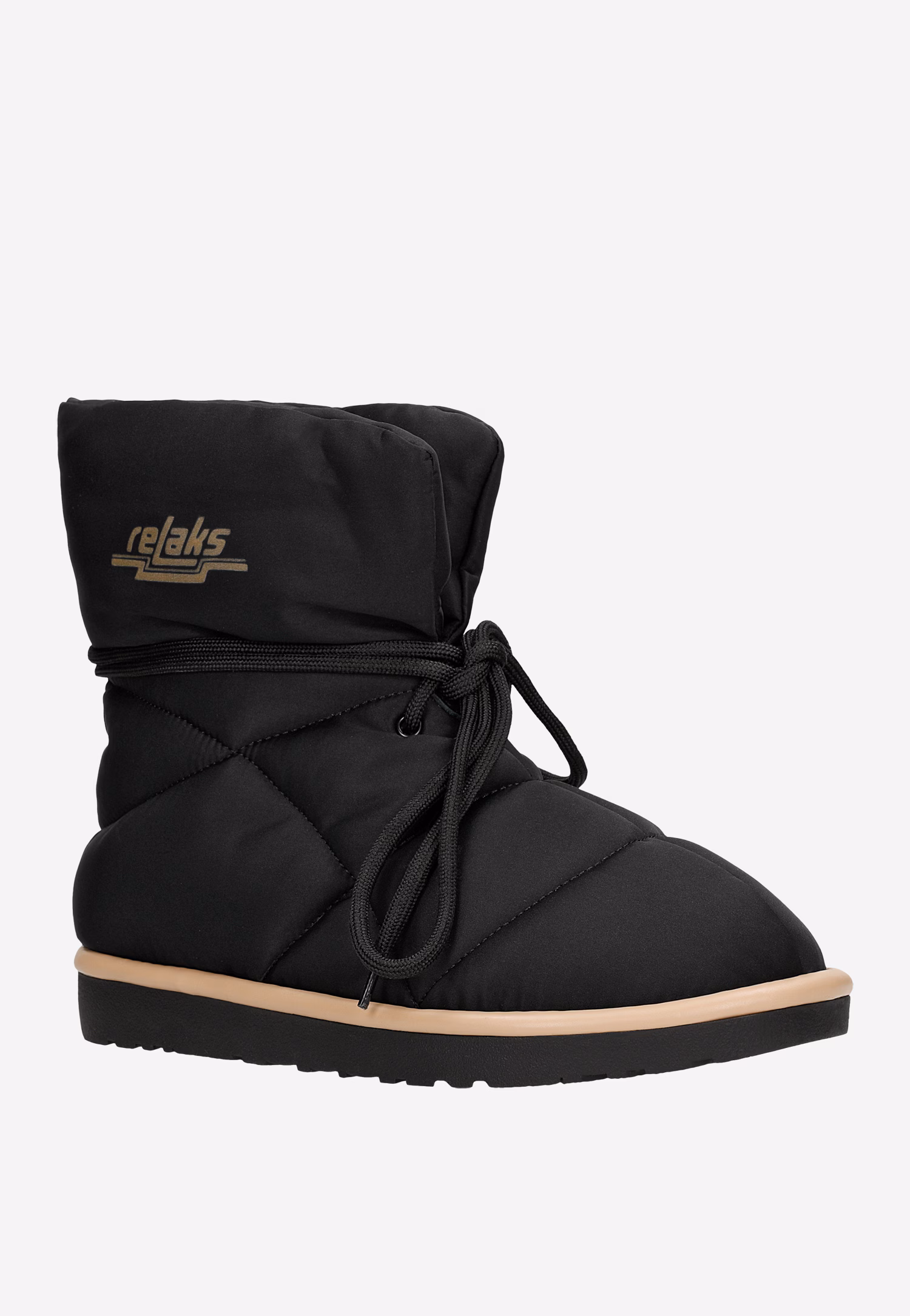 Beżowe pikowane śniegowce RELAKS