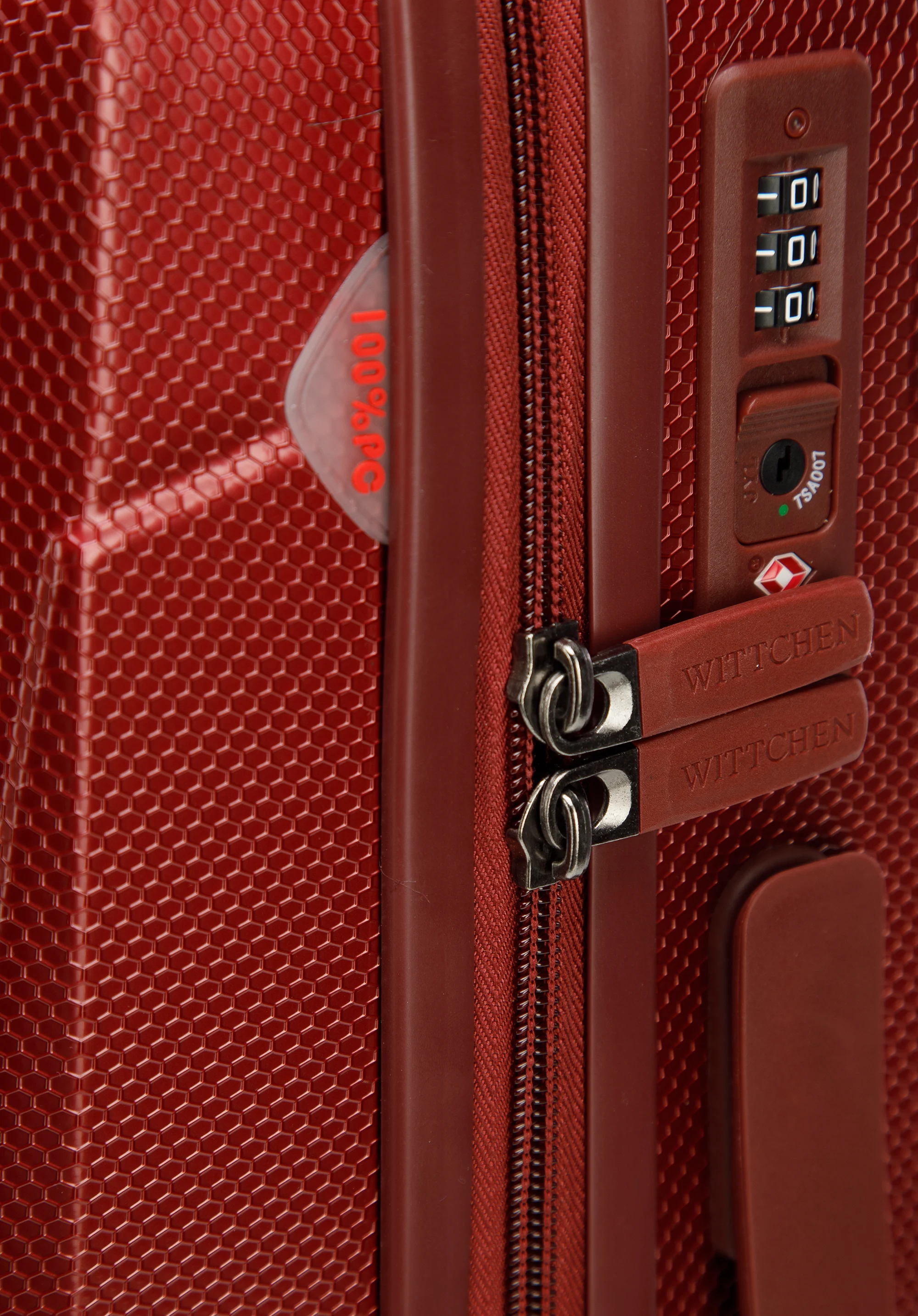 Walizka kabinowa z polikarbonu geometryczna