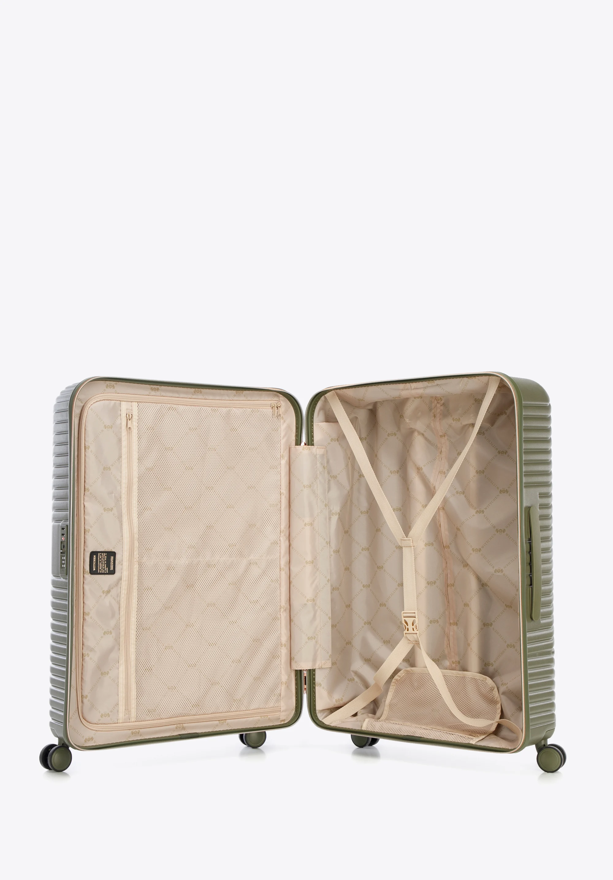 Walizka kabinowa z polikarbonu w paseczki