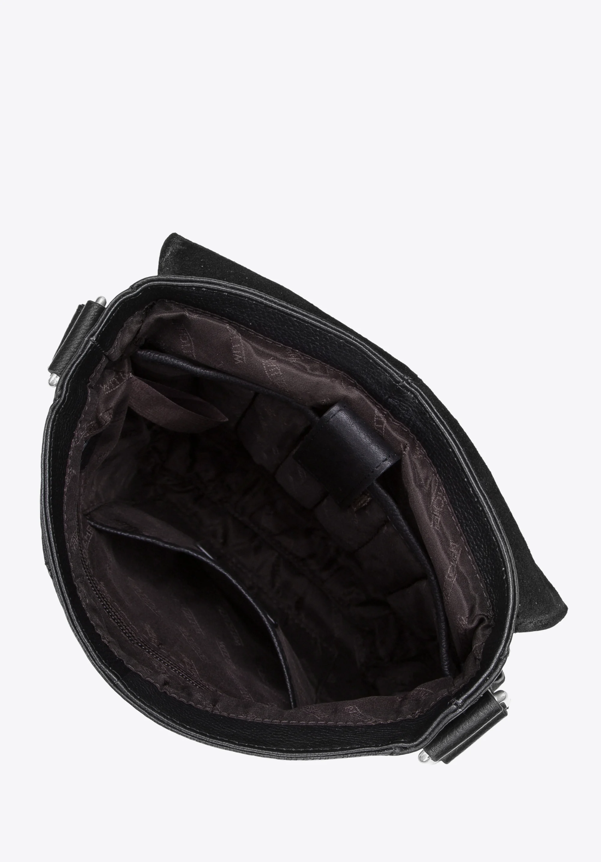 Męska listonoszka skórzana z podwójnie obszytą klapą