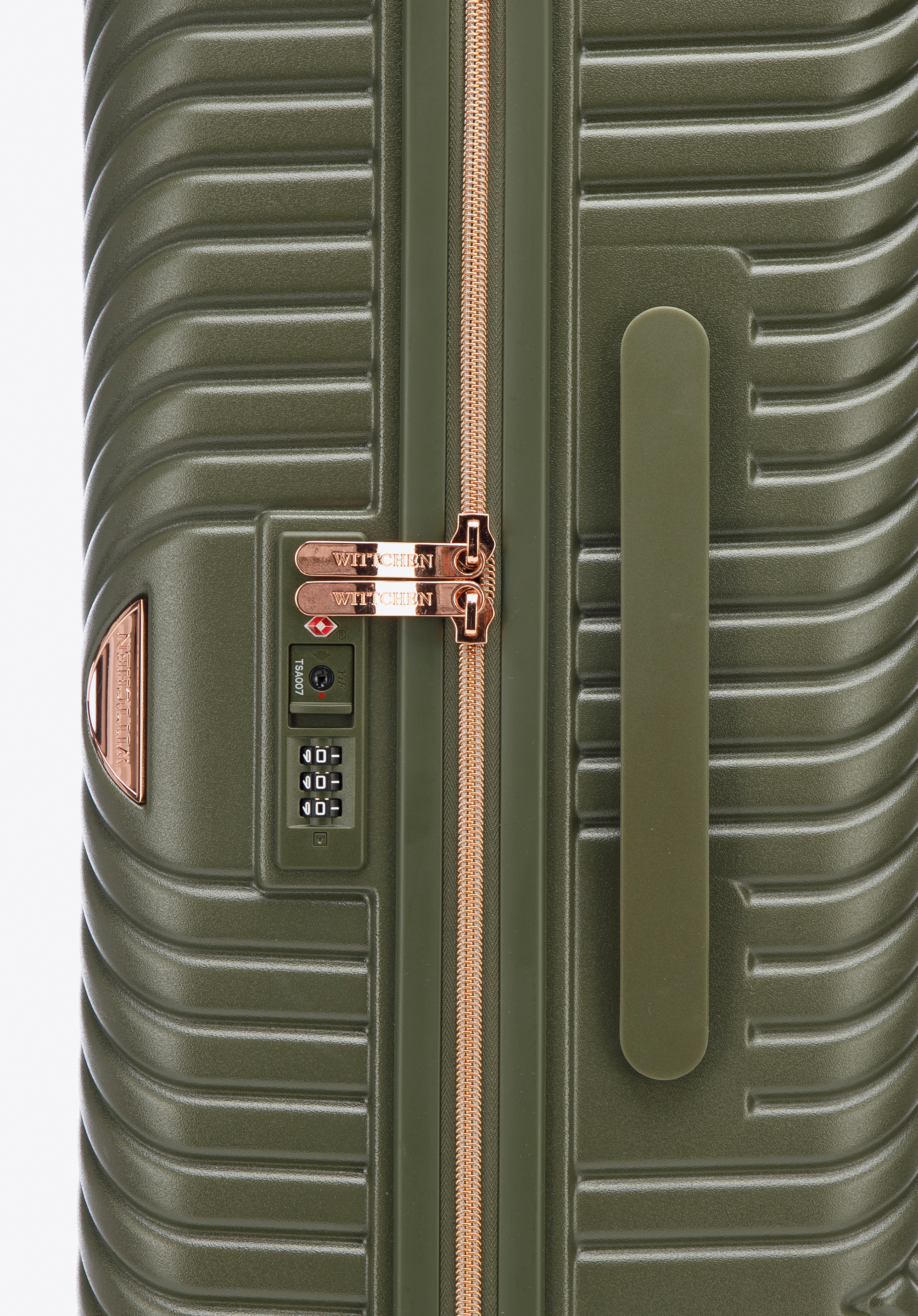 Walizka kabinowa z polikarbonu w paseczki