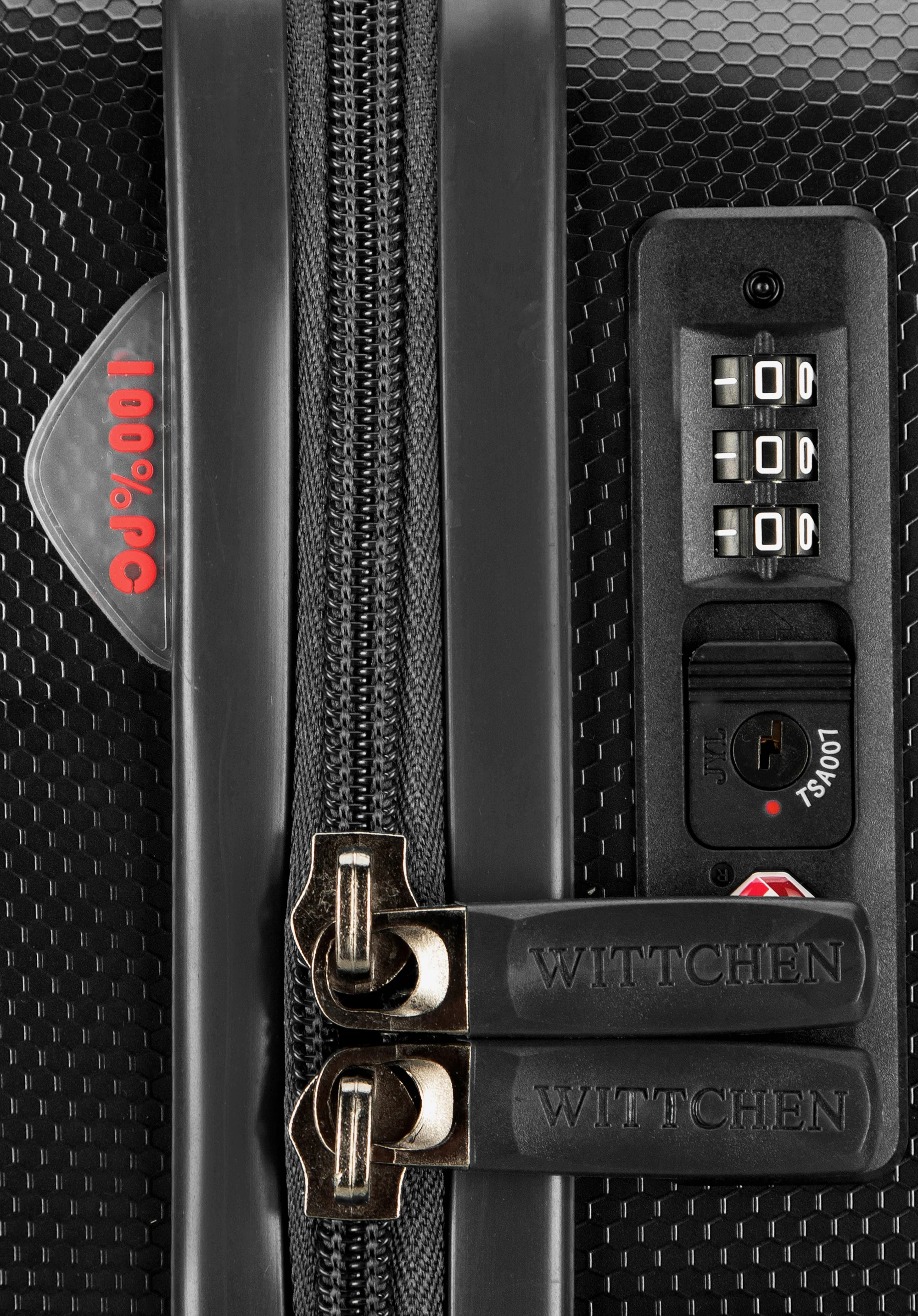 Walizka kabinowa z polikarbonu geometryczna