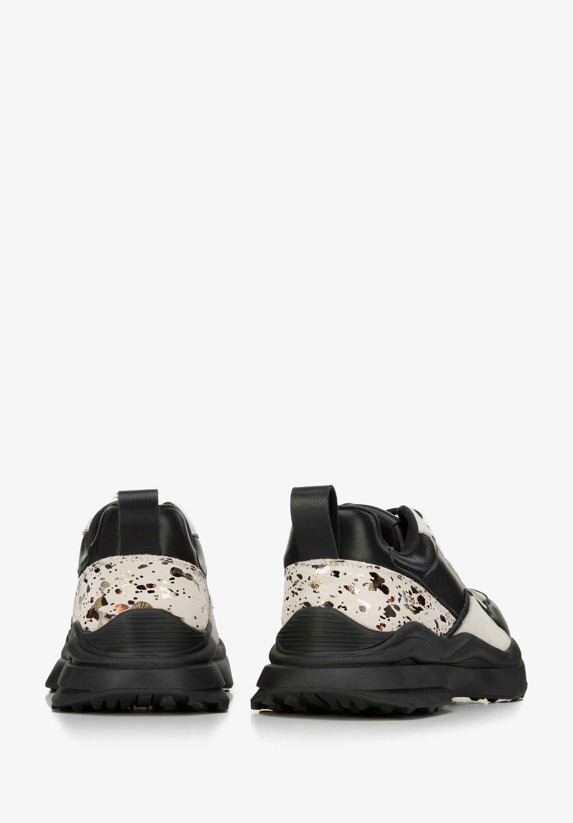 Damskie sneakersy z połyskującą wstawką