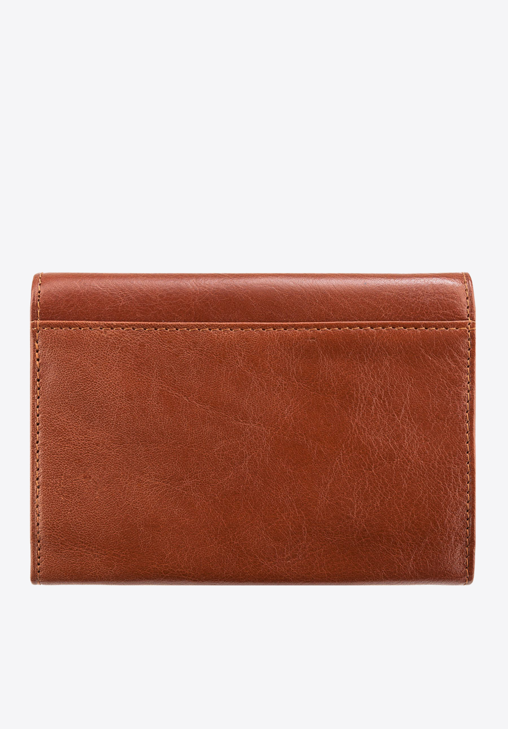 Damski portfel skórzany z kieszonką na bigiel