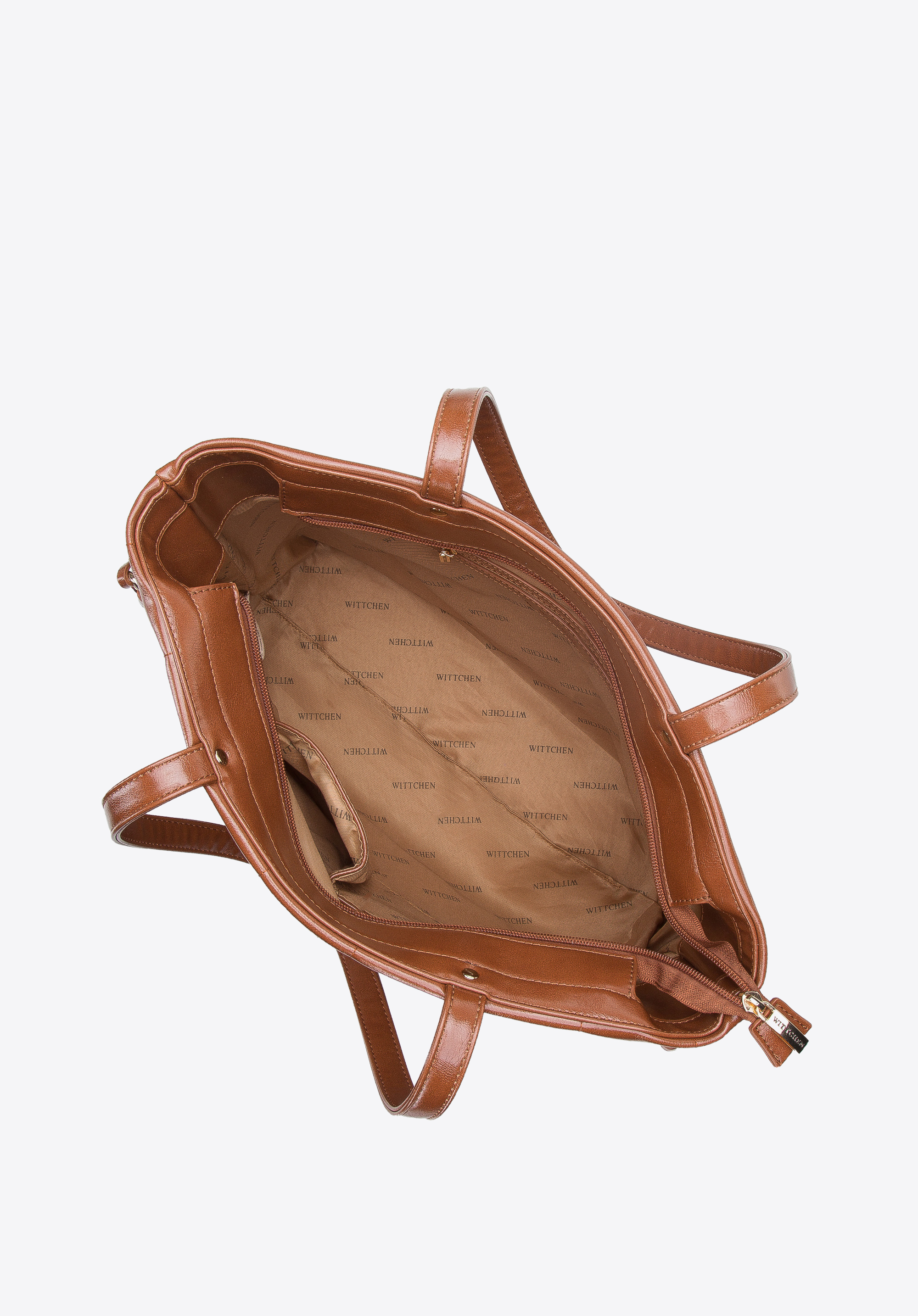 Torebka shopperka z ekoskóry pikowana w kwadraty