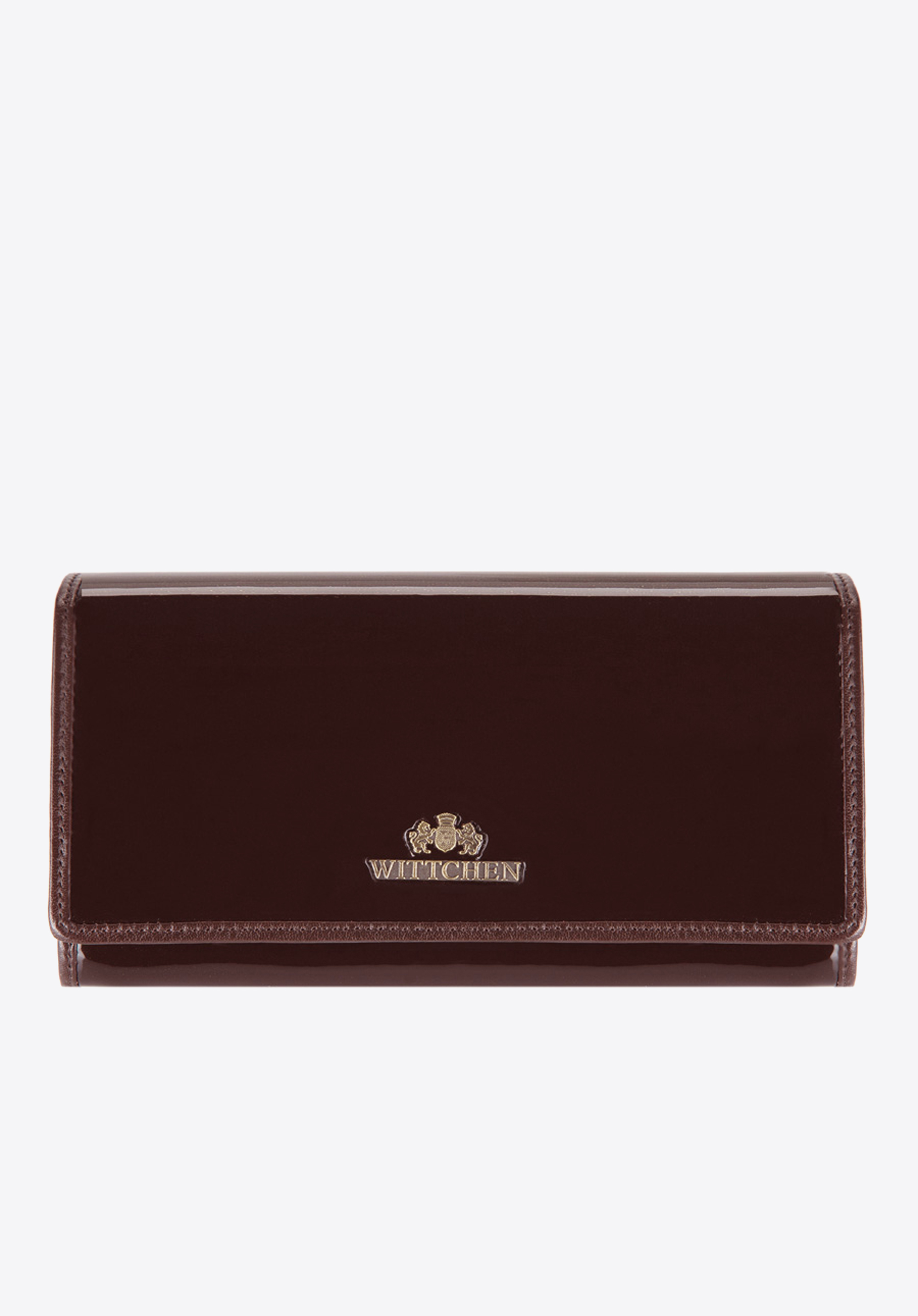 Damski portfel ze skóry lakierowany duży