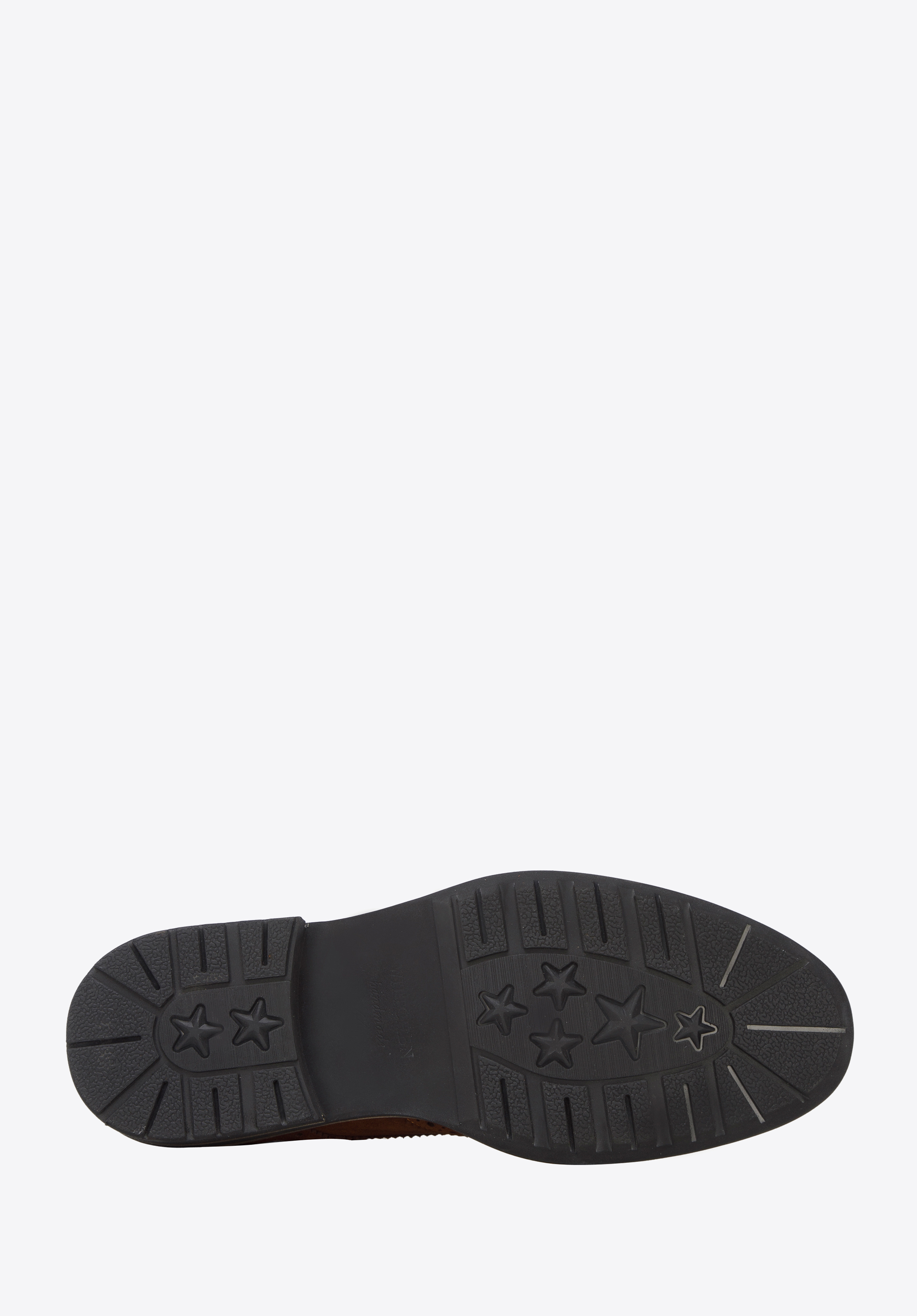 Męskie brogsy zamszowe z kontrastową nitką