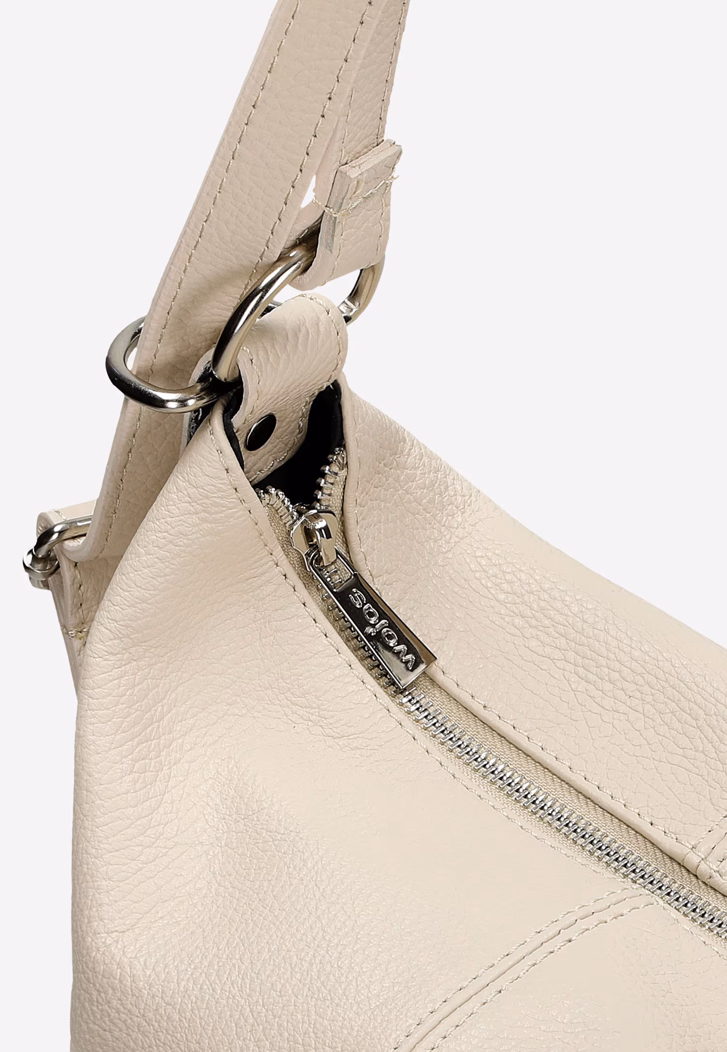 Beżowa skórzana torebka plecak 2w1