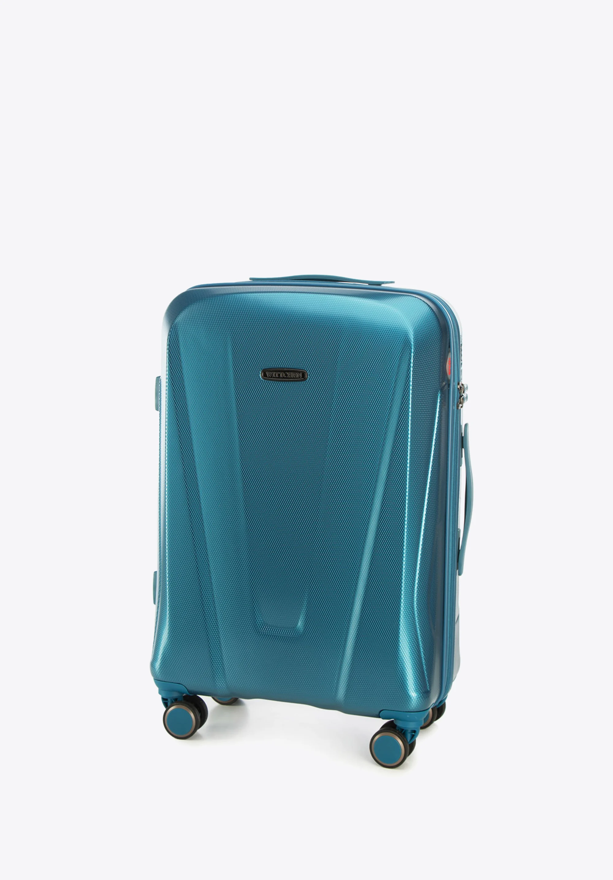 Walizka kabinowa z polikarbonu geometryczna